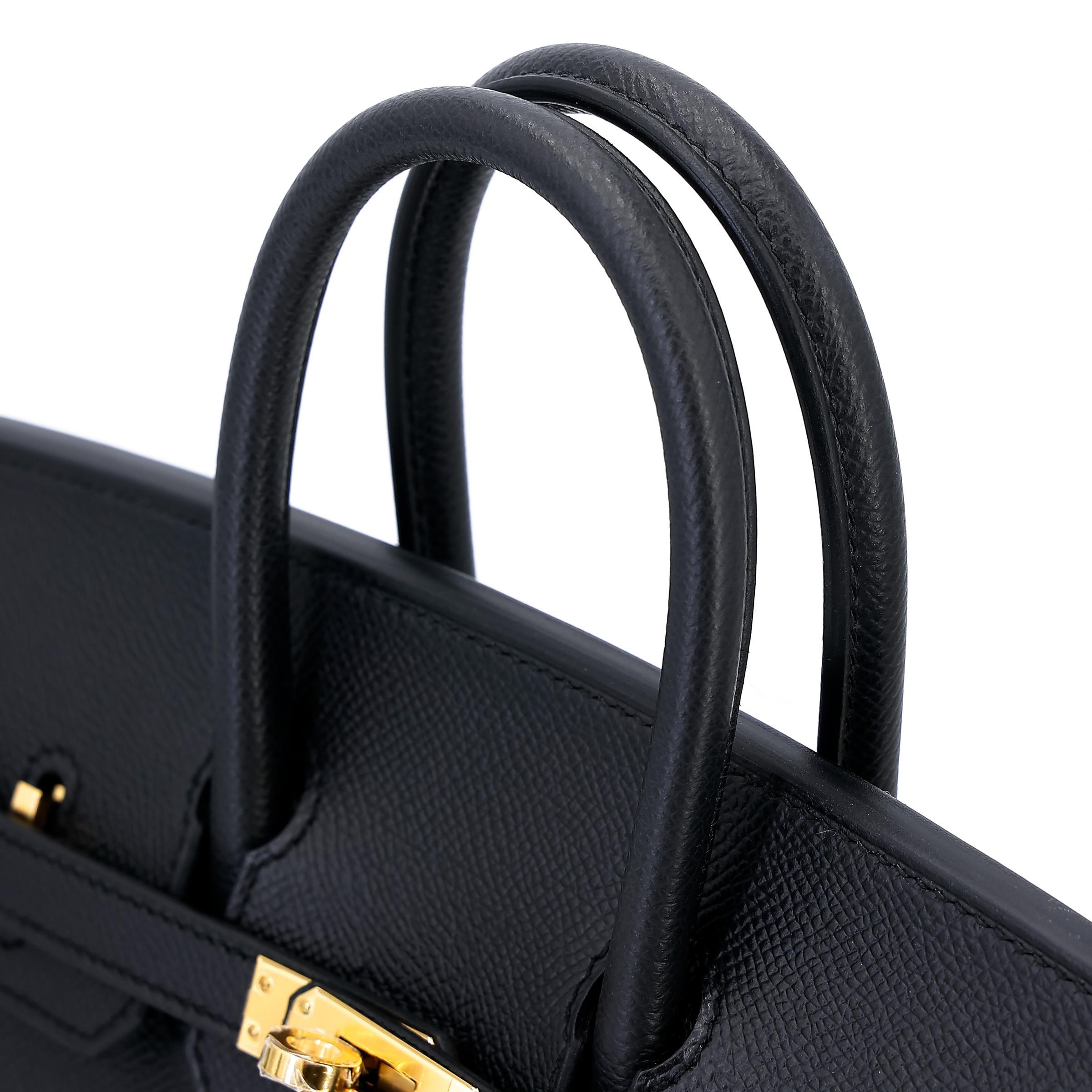 Unused ( Rank NS ) HERMÈS Birkin 25 Sellier Black (89) Epsom Gold hardware B (2023) - 3