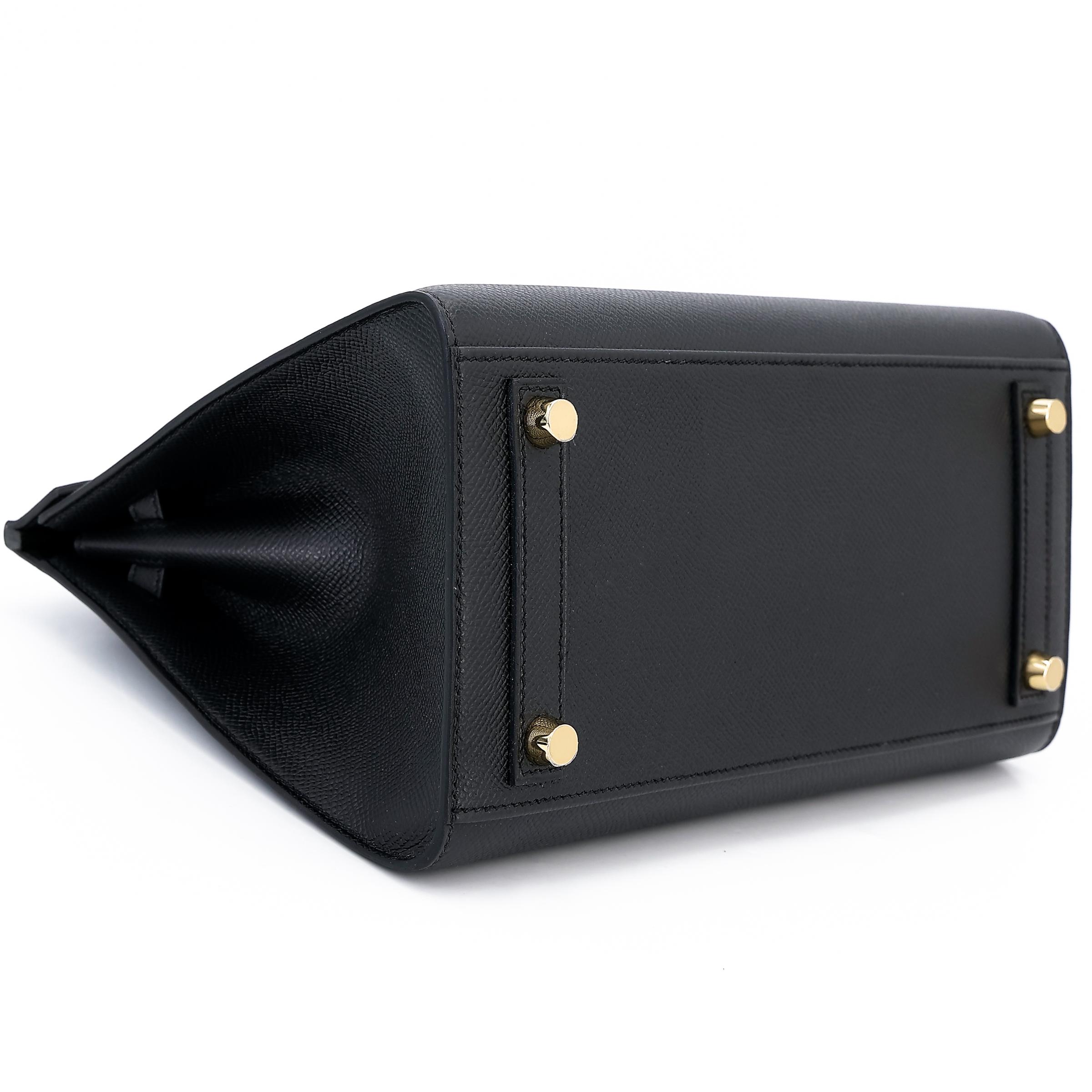 Unused ( Rank NS ) HERMÈS Birkin 25 Sellier Black (89) Epsom Gold hardware B (2023) - 5