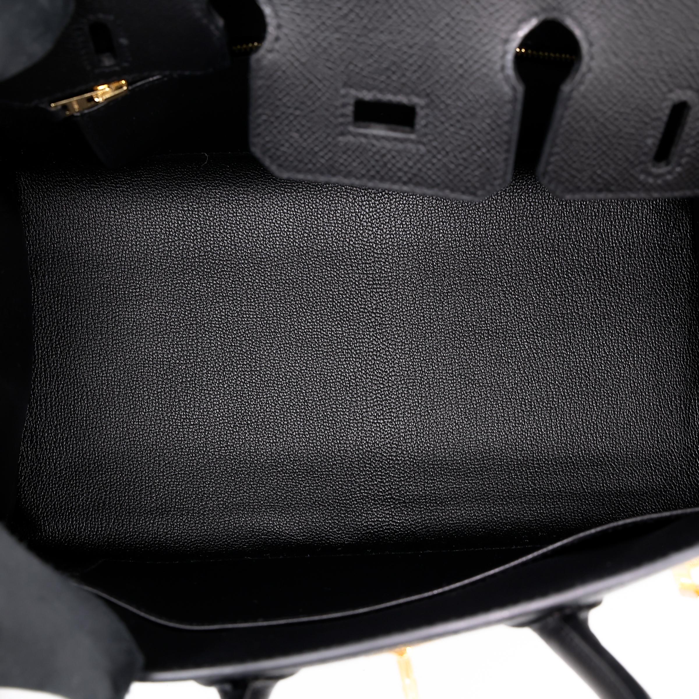 Unused ( Rank NS ) HERMÈS Birkin 25 Sellier Black (89) Epsom Gold hardware B (2023) - 13