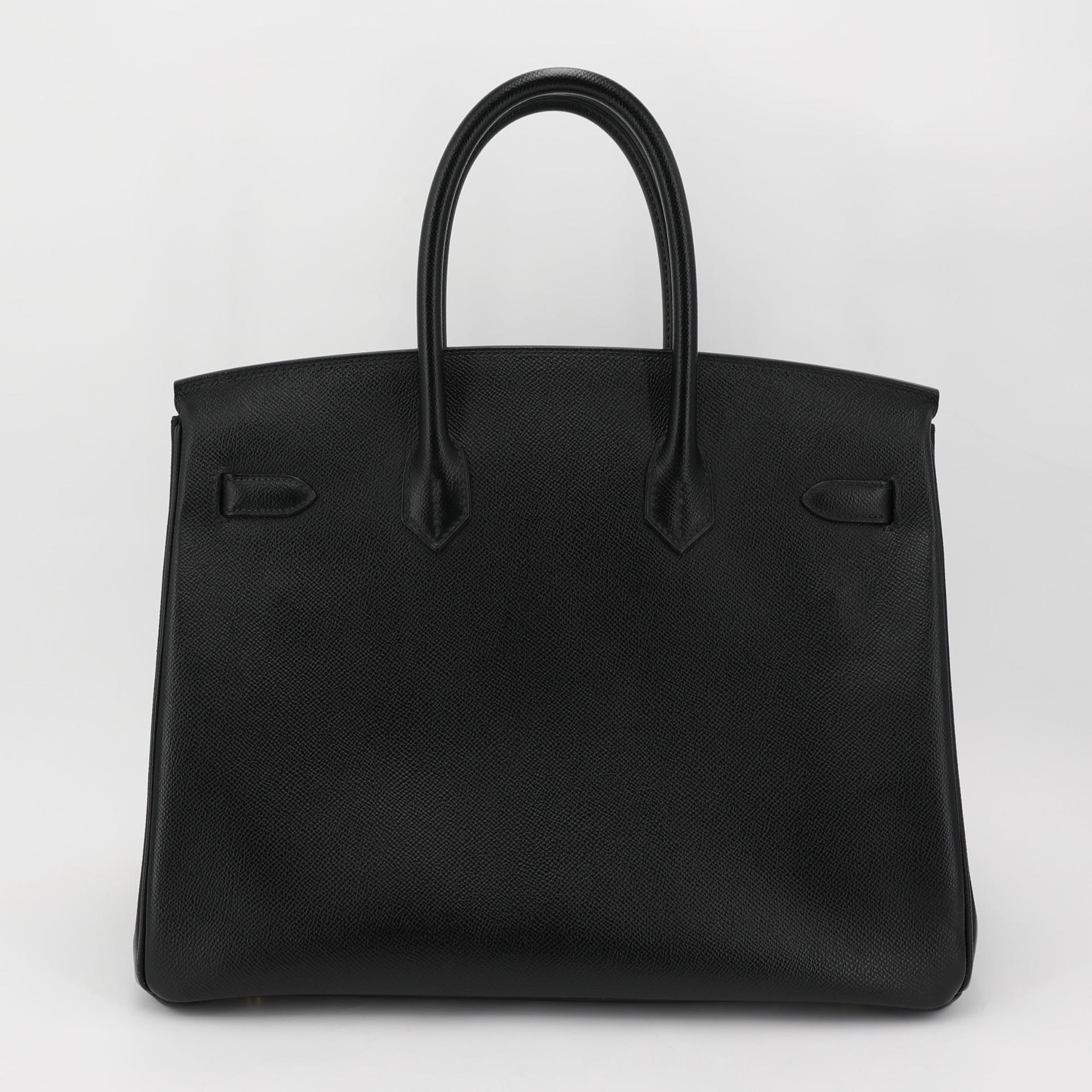 Very Good ( Rank A) HERMÈS Birkin 35 Black (89) Epsom Gold hardware Y (2020) - 2