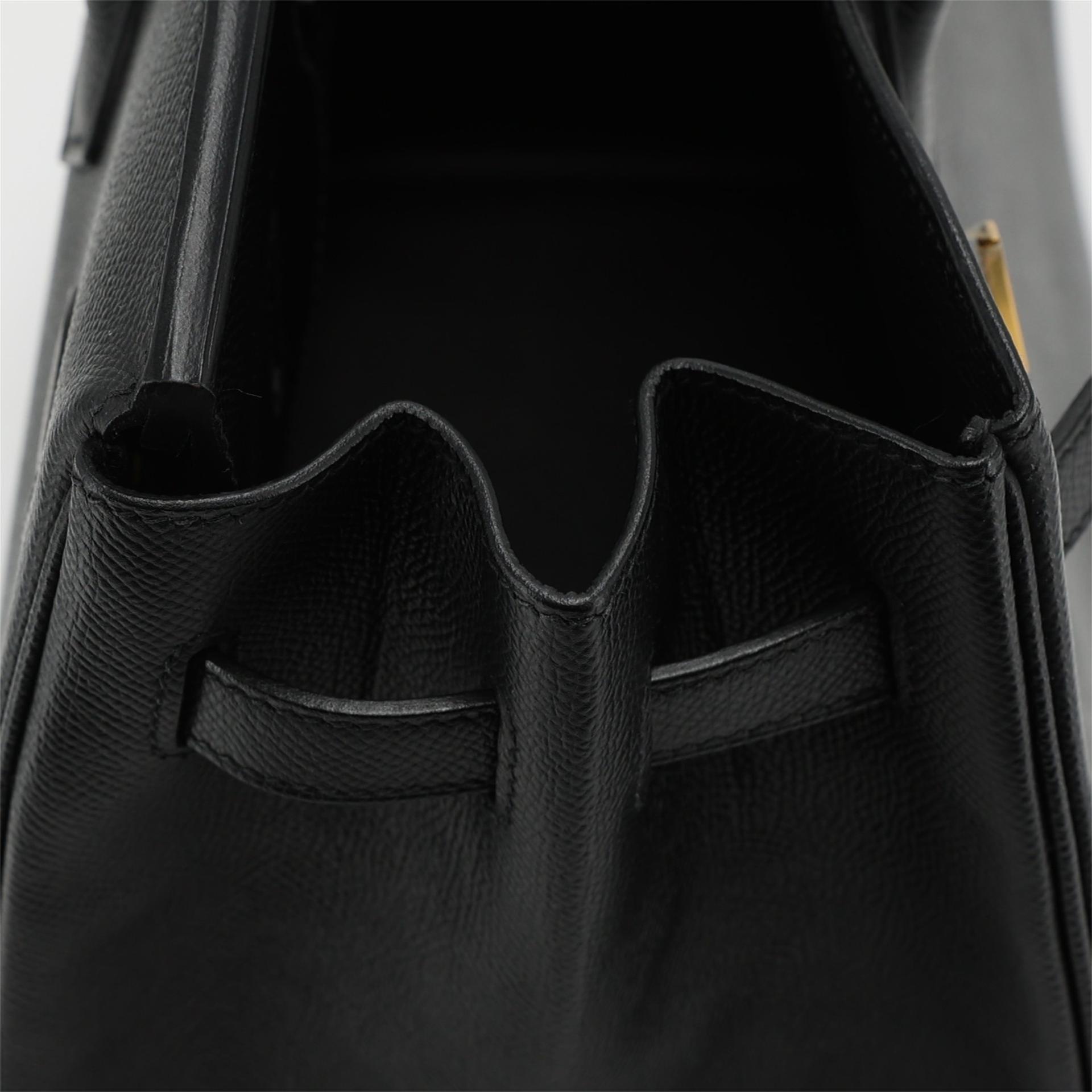 Very Good ( Rank A) HERMÈS Birkin 35 Black (89) Epsom Gold hardware Y (2020) - 11