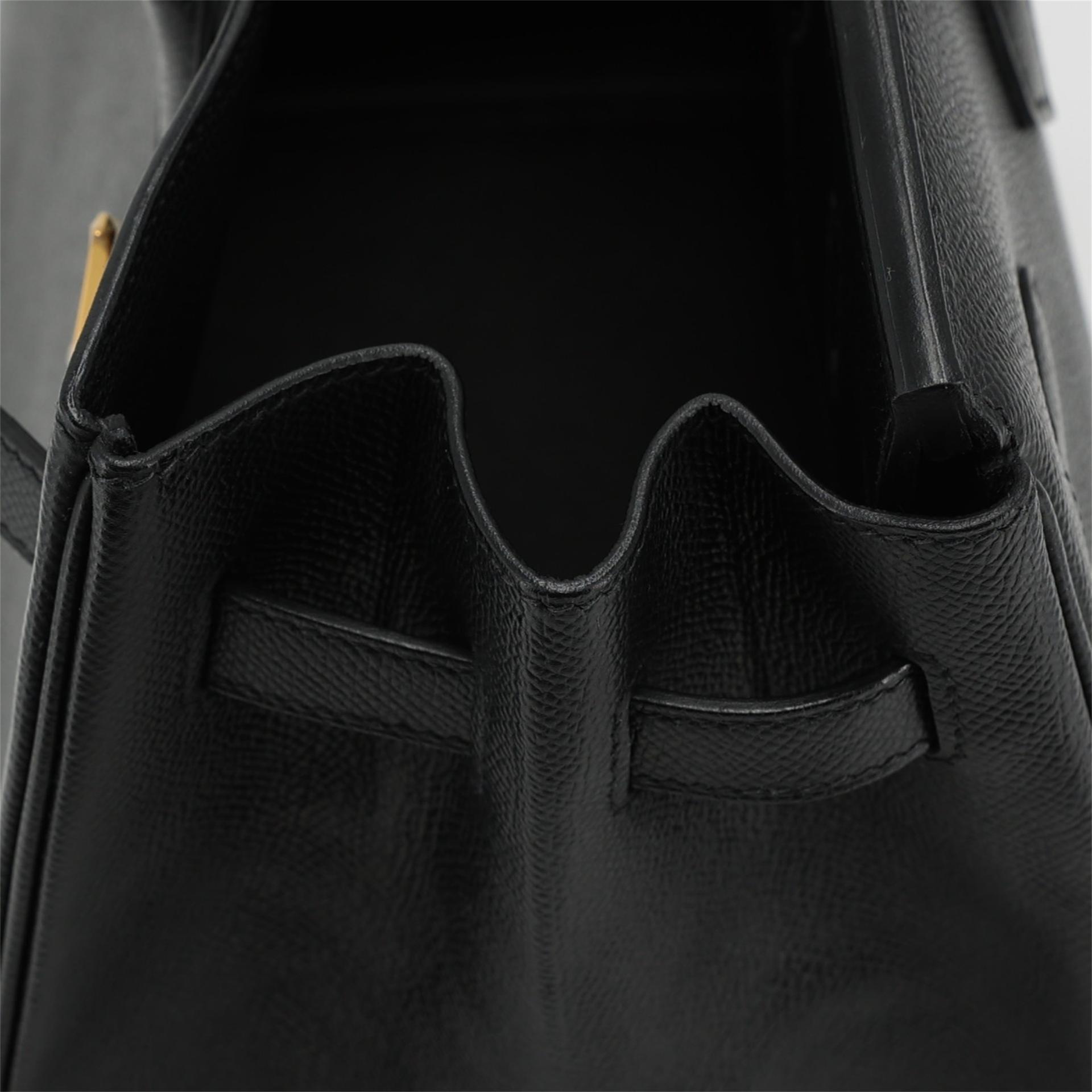 Very Good ( Rank A) HERMÈS Birkin 35 Black (89) Epsom Gold hardware Y (2020) - 12