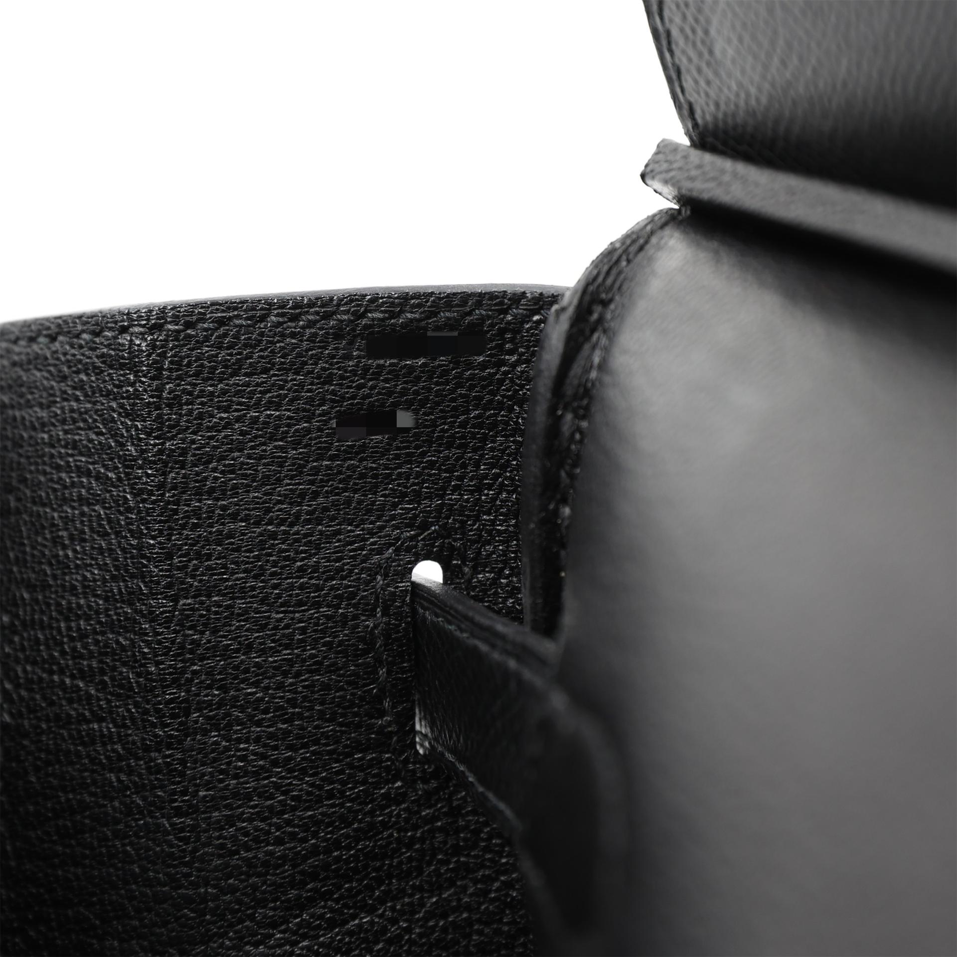 Very Good ( Rank A) HERMÈS Birkin 35 Black (89) Epsom Gold hardware Y (2020) - 13