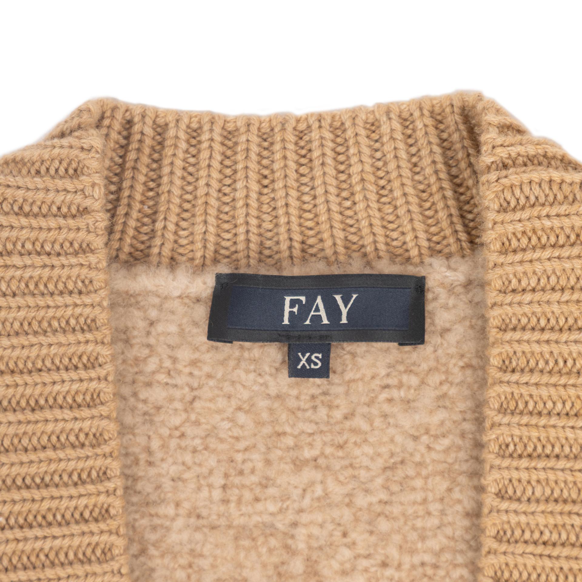 Unused ( Rank NS )FAY Bouclé Cardigan Beige - 5