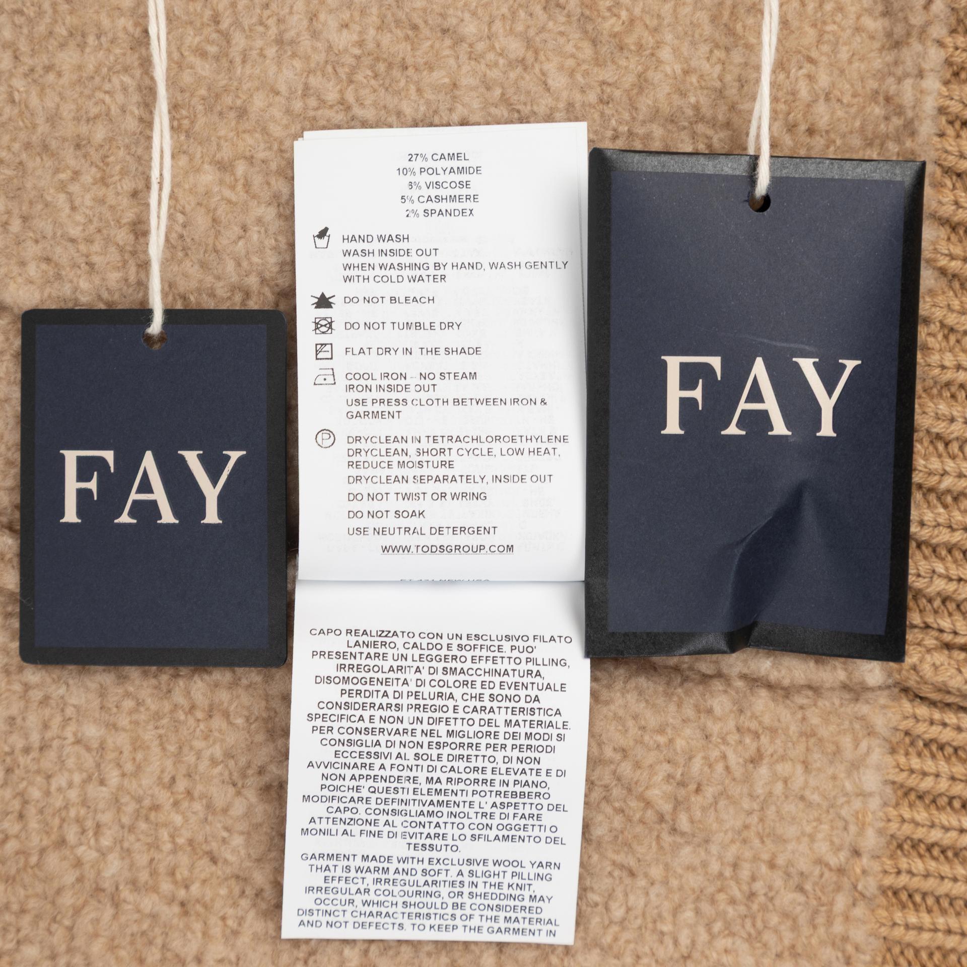 Unused ( Rank NS )FAY Bouclé Cardigan Beige - 6