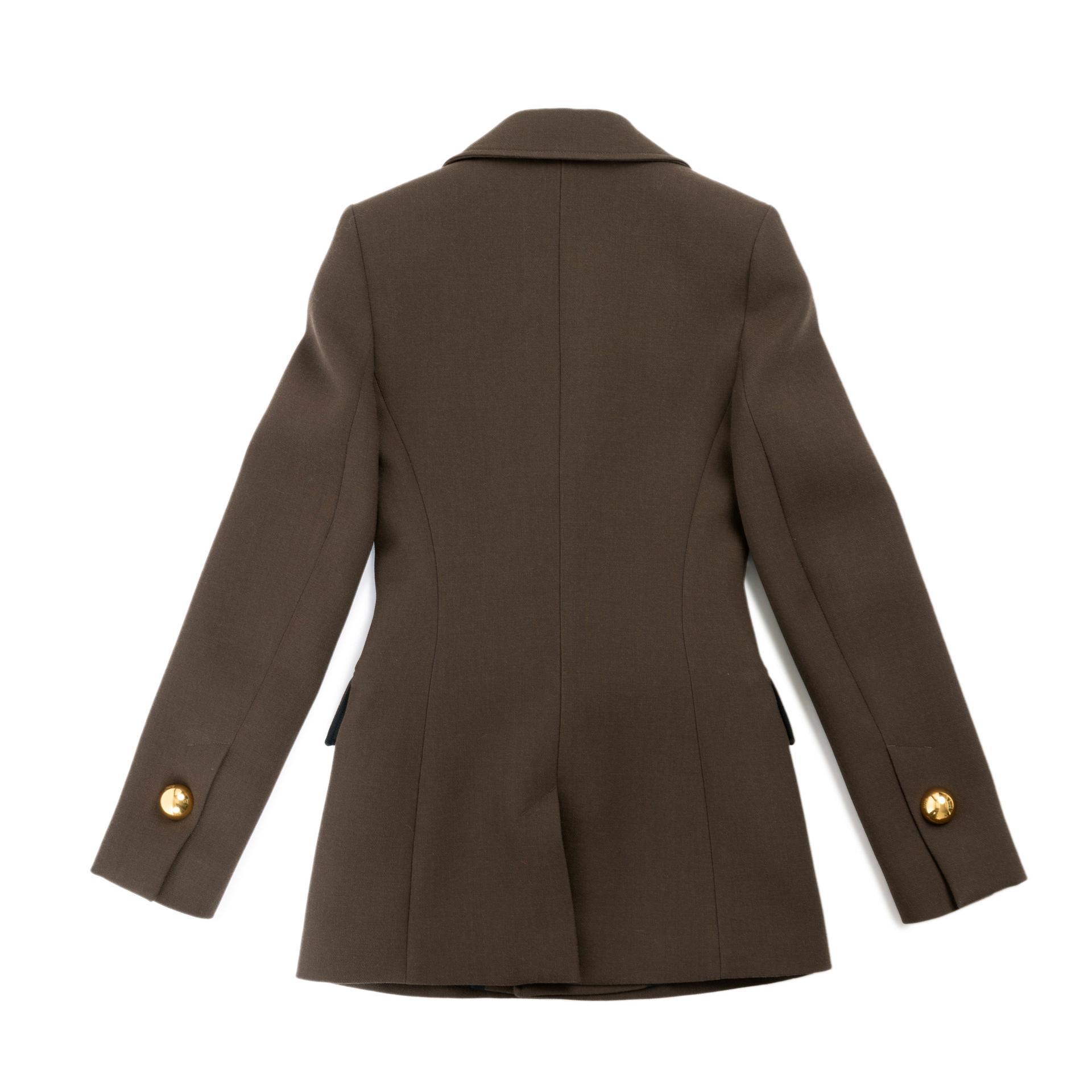 AMI PARIS Fitted Buttoned Jacket Brown