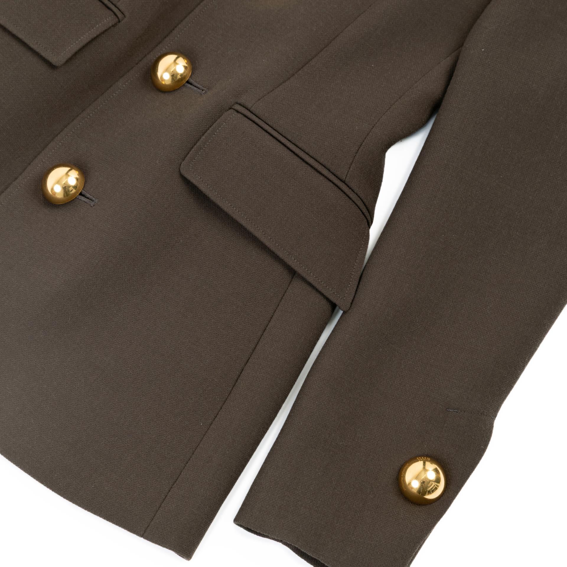 Unused ( Rank NS )AMI PARIS Fitted Buttoned Jacket Brown - 3