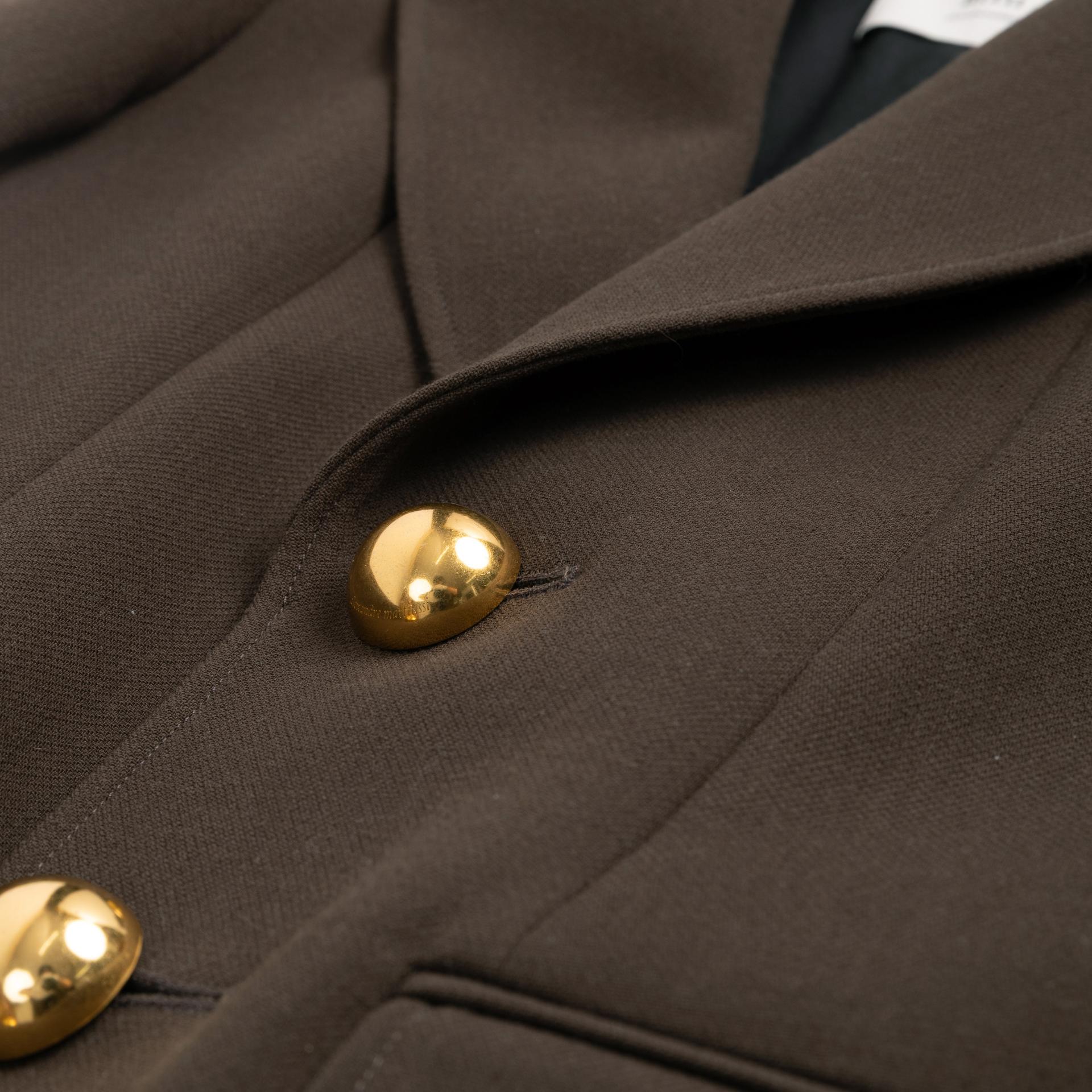 Unused ( Rank NS )AMI PARIS Fitted Buttoned Jacket Brown - 7