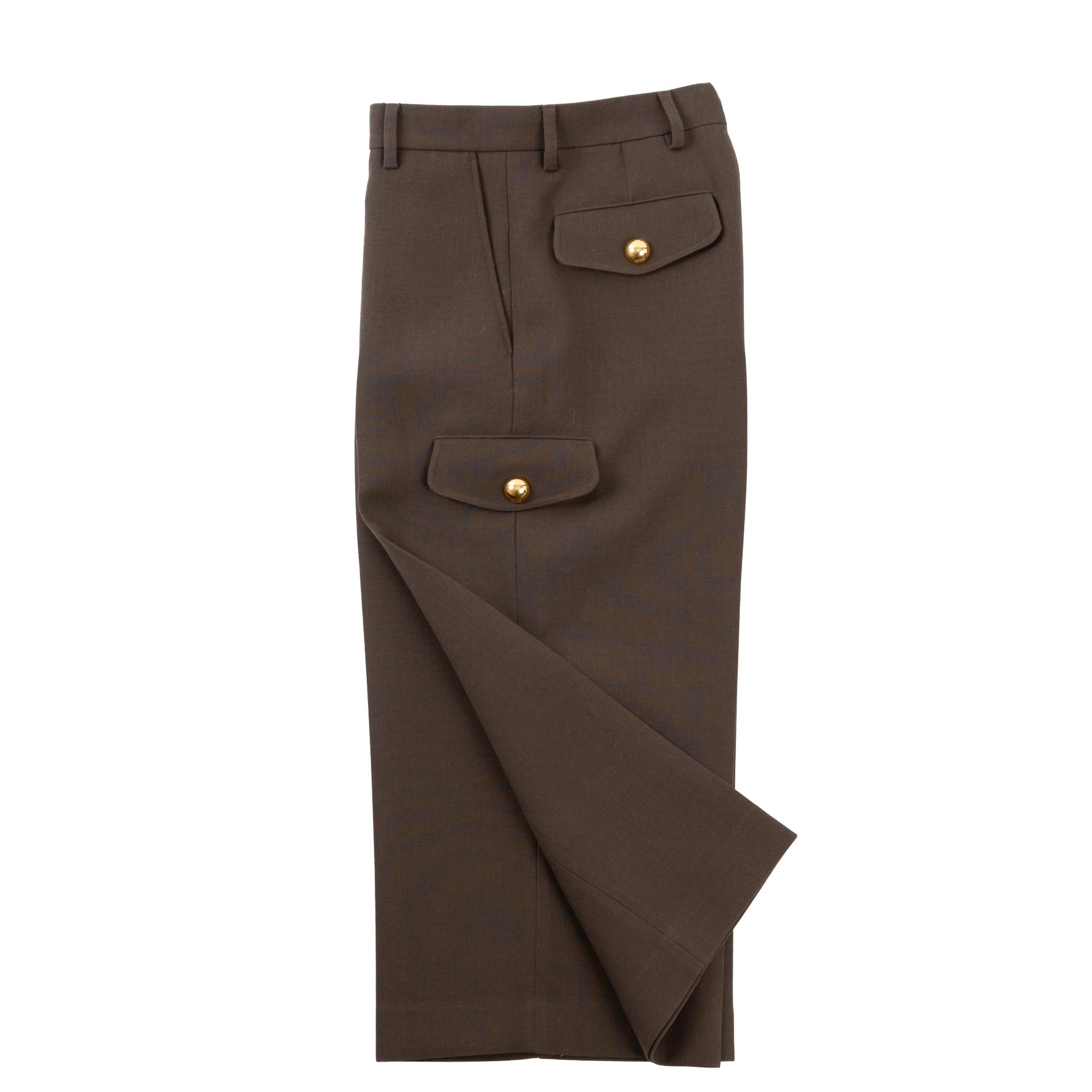 AMI PARIS Flap Pocket Bermuda Shorts Brown