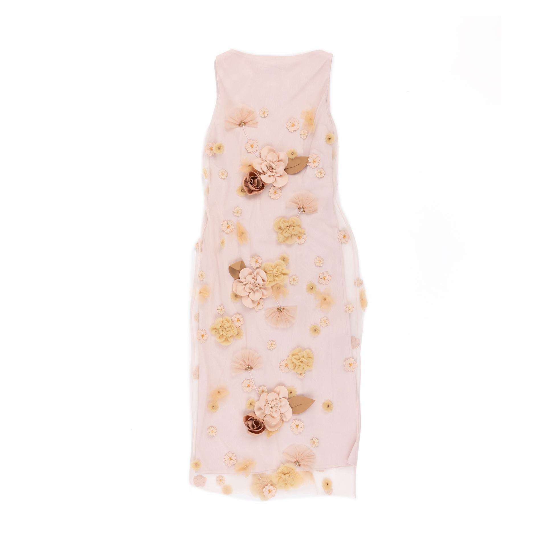 Unused ( Rank NS )VIKTOR & ROLF Floral Embroidery Midi Dress Pink - 4