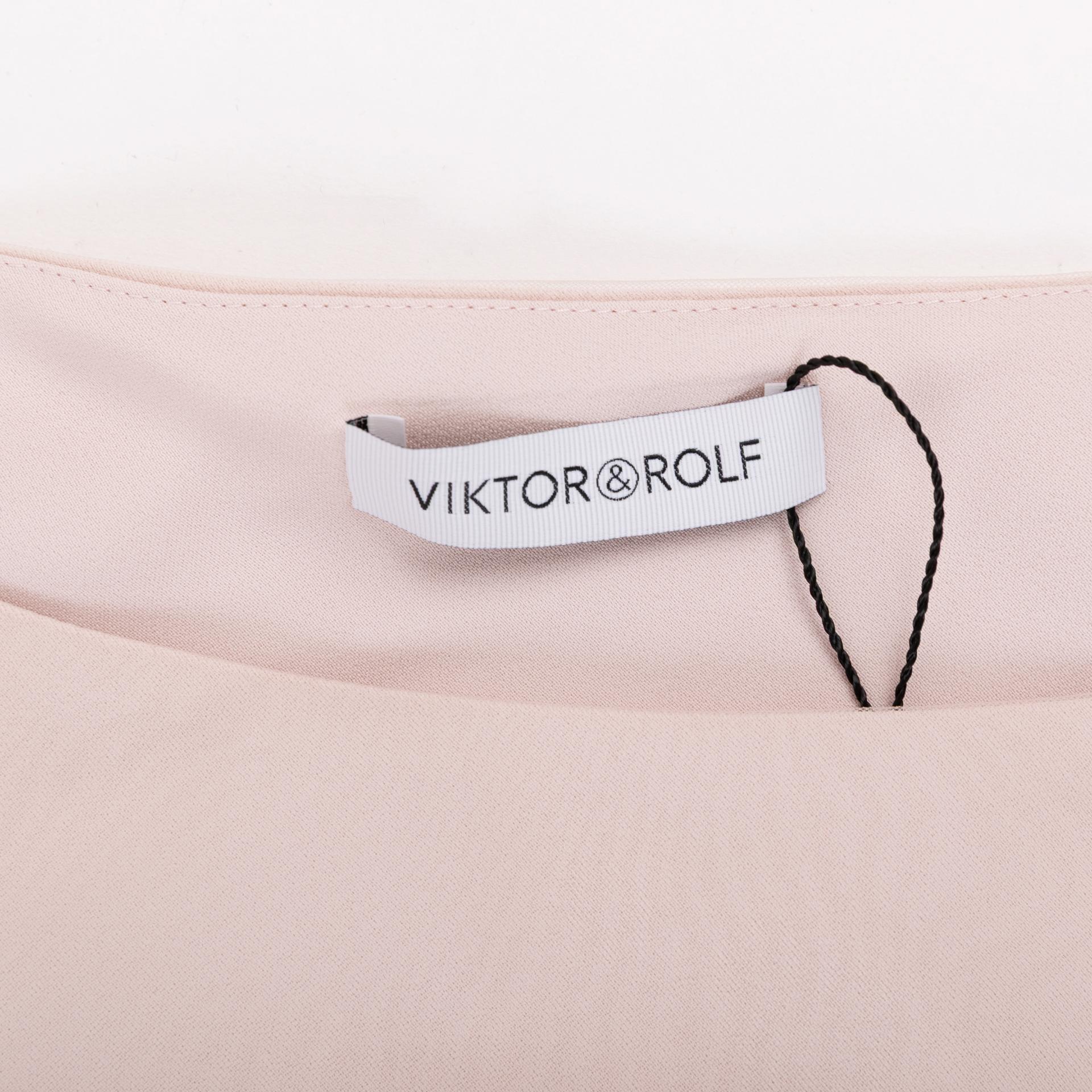 Unused ( Rank NS )VIKTOR & ROLF Floral Embroidery Midi Dress Pink - 8