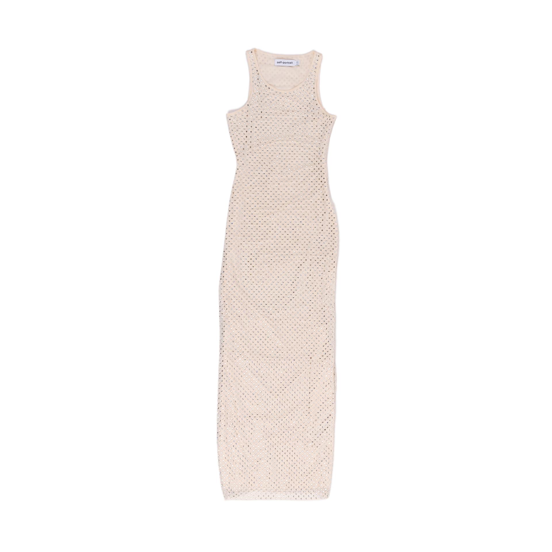 Unused ( Rank NS )SELF-PORTRAIT Mesh Rhinestone Maxi Dress - 3