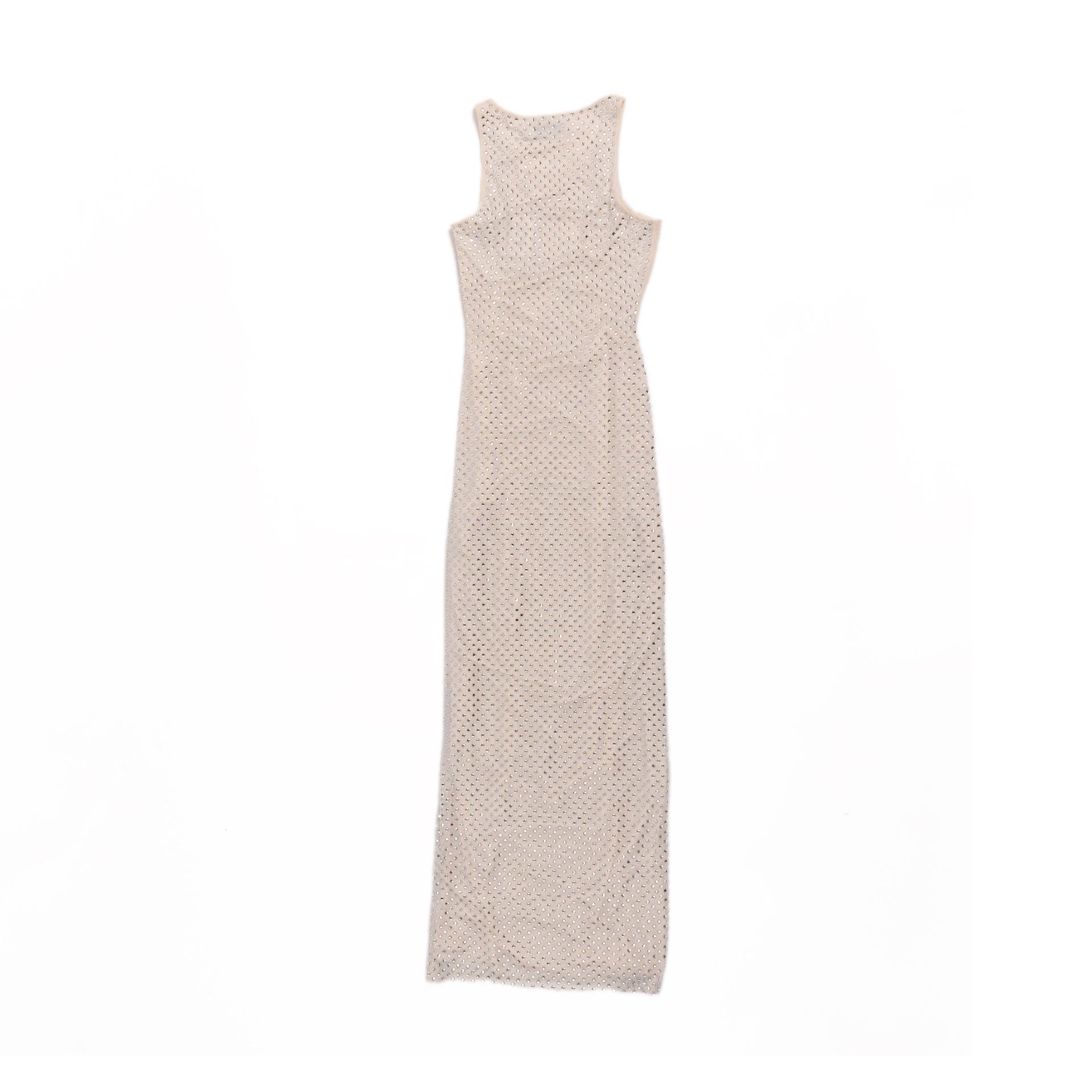 Unused ( Rank NS )SELF-PORTRAIT Mesh Rhinestone Maxi Dress - 4
