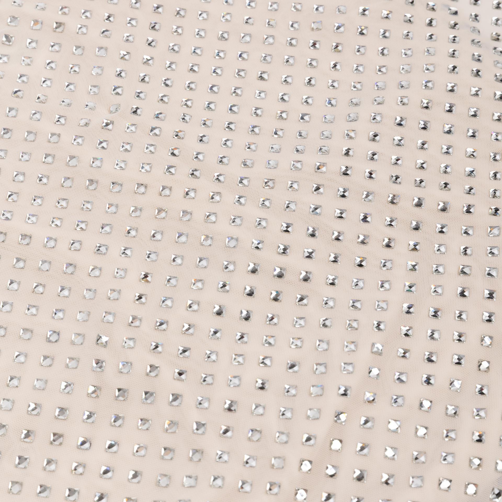Unused ( Rank NS )SELF-PORTRAIT Mesh Rhinestone Maxi Dress - 6