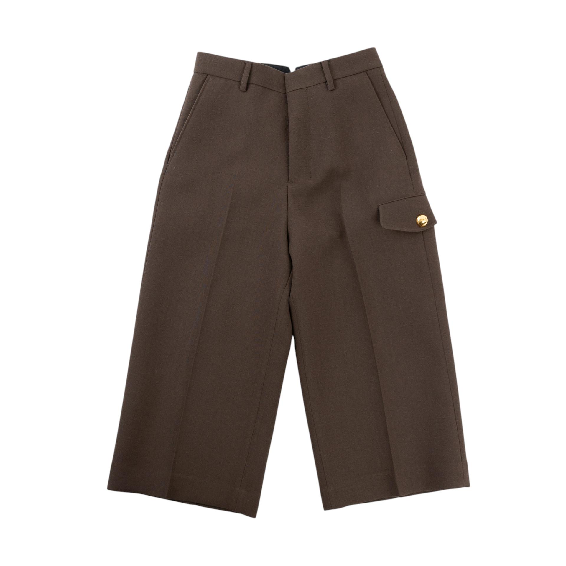 AMI PARIS Flap Pocket Bermuda Shorts Brown