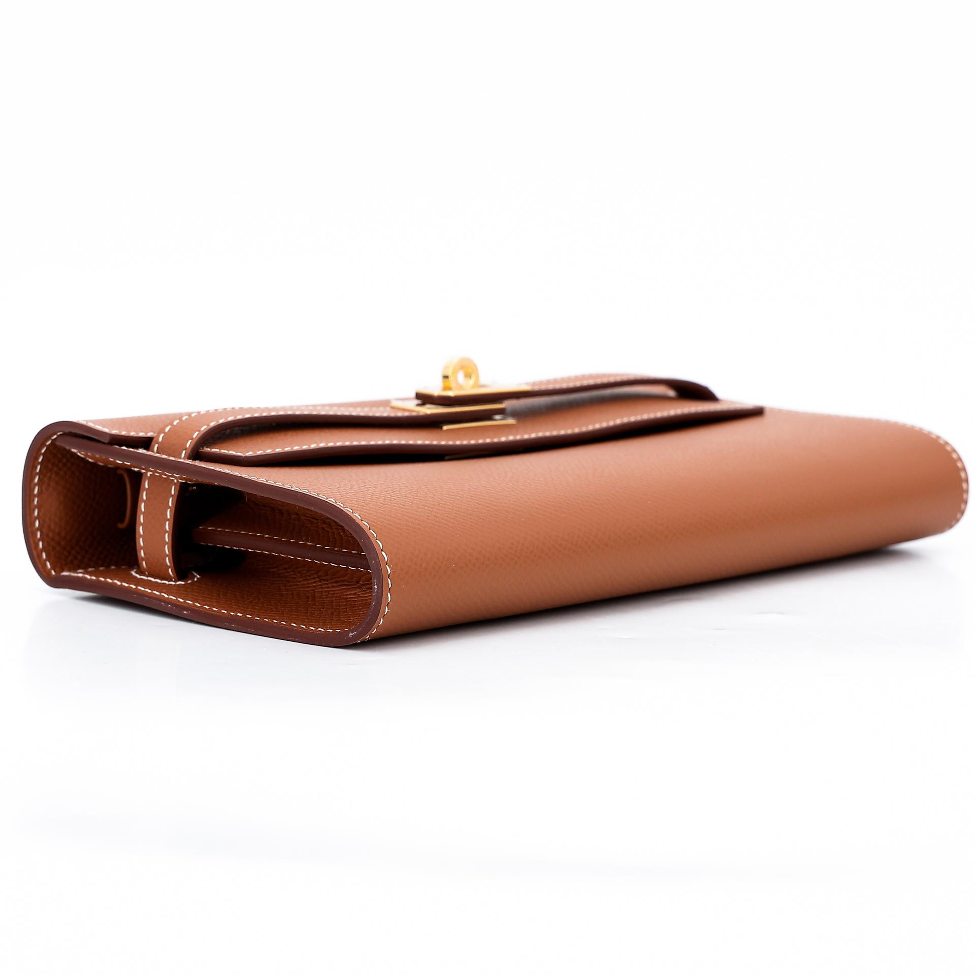 Unused ( Rank NS ) HERMÈS Kelly To Go Wallet Gold (37) Epsom Gold hardware Z (2021) - 4