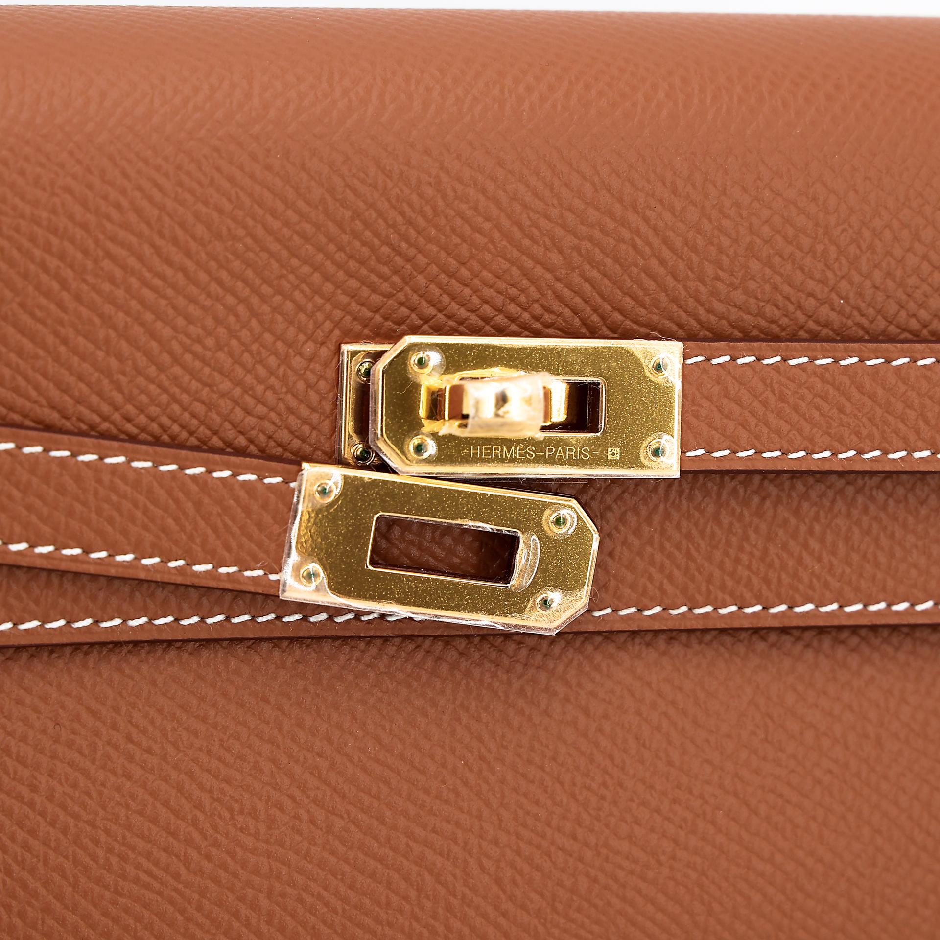 Unused ( Rank NS ) HERMÈS Kelly To Go Wallet Gold (37) Epsom Gold hardware Z (2021) - 7