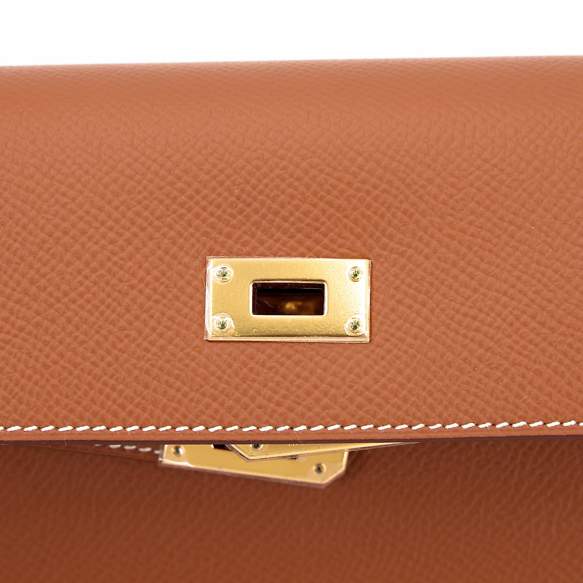 Unused ( Rank NS ) HERMÈS Kelly To Go Wallet Gold (37) Epsom Gold hardware Z (2021) - 8