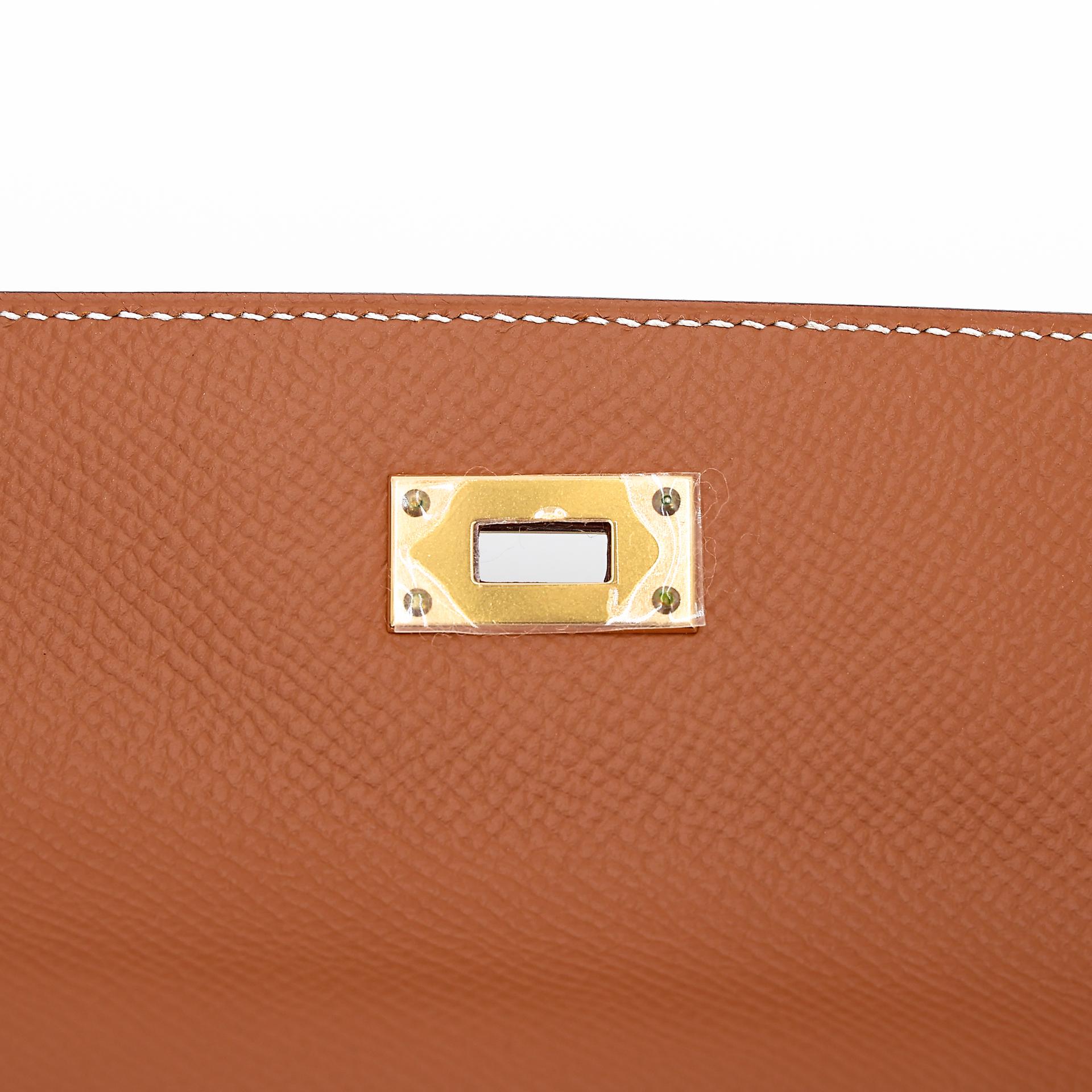 Unused ( Rank NS ) HERMÈS Kelly To Go Wallet Gold (37) Epsom Gold hardware Z (2021) - 9