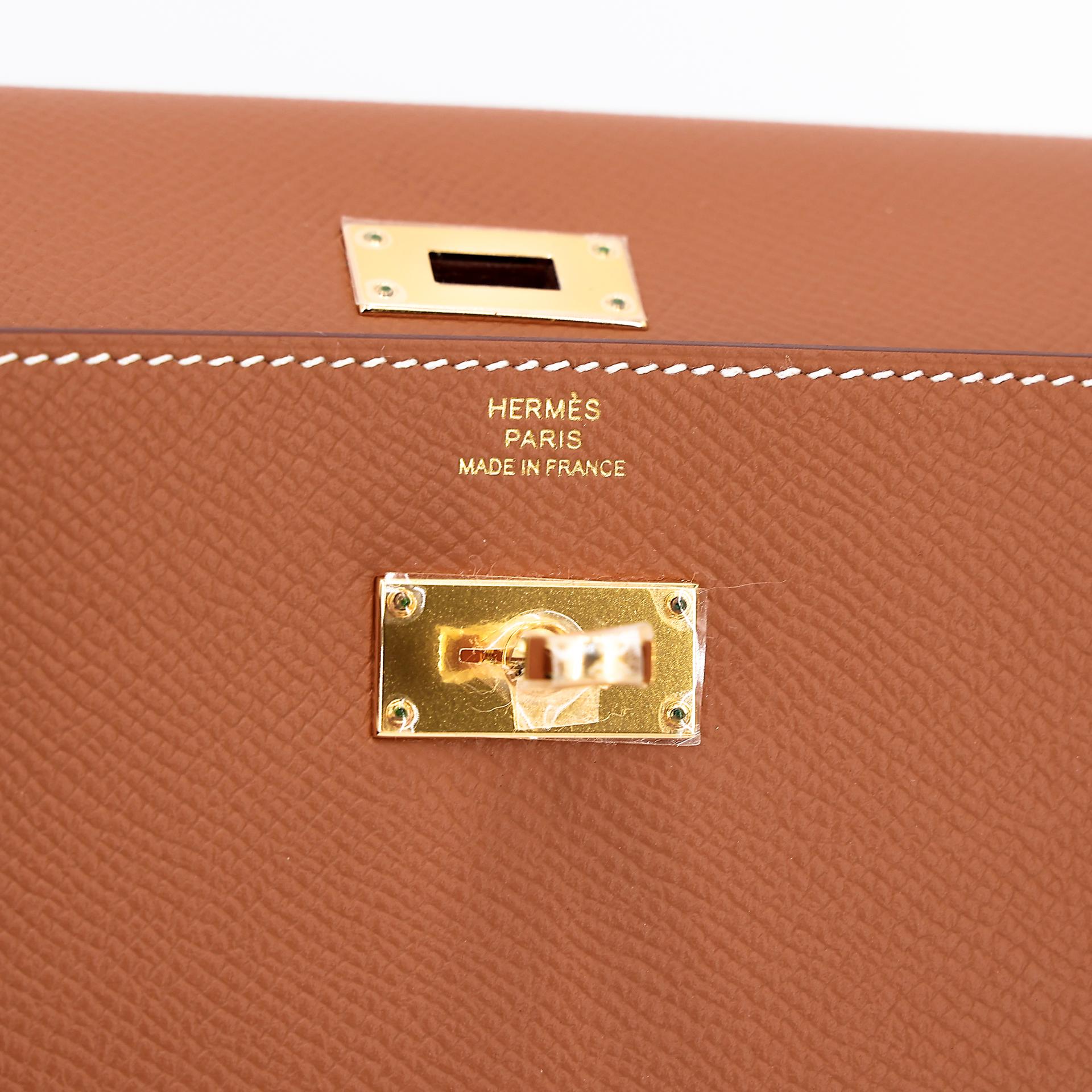 Unused ( Rank NS ) HERMÈS Kelly To Go Wallet Gold (37) Epsom Gold hardware Z (2021) - 11
