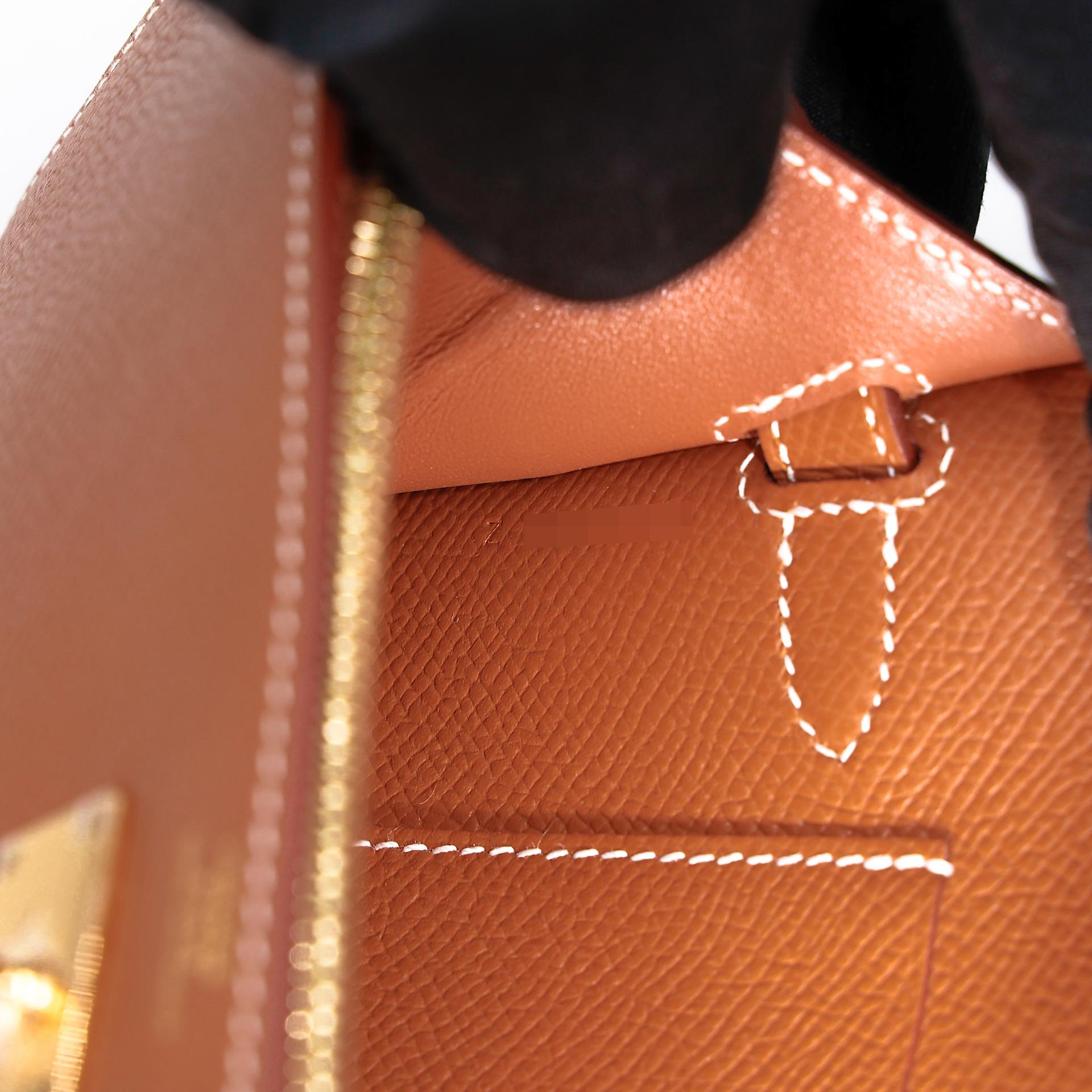 Unused ( Rank NS ) HERMÈS Kelly To Go Wallet Gold (37) Epsom Gold hardware Z (2021) - 12