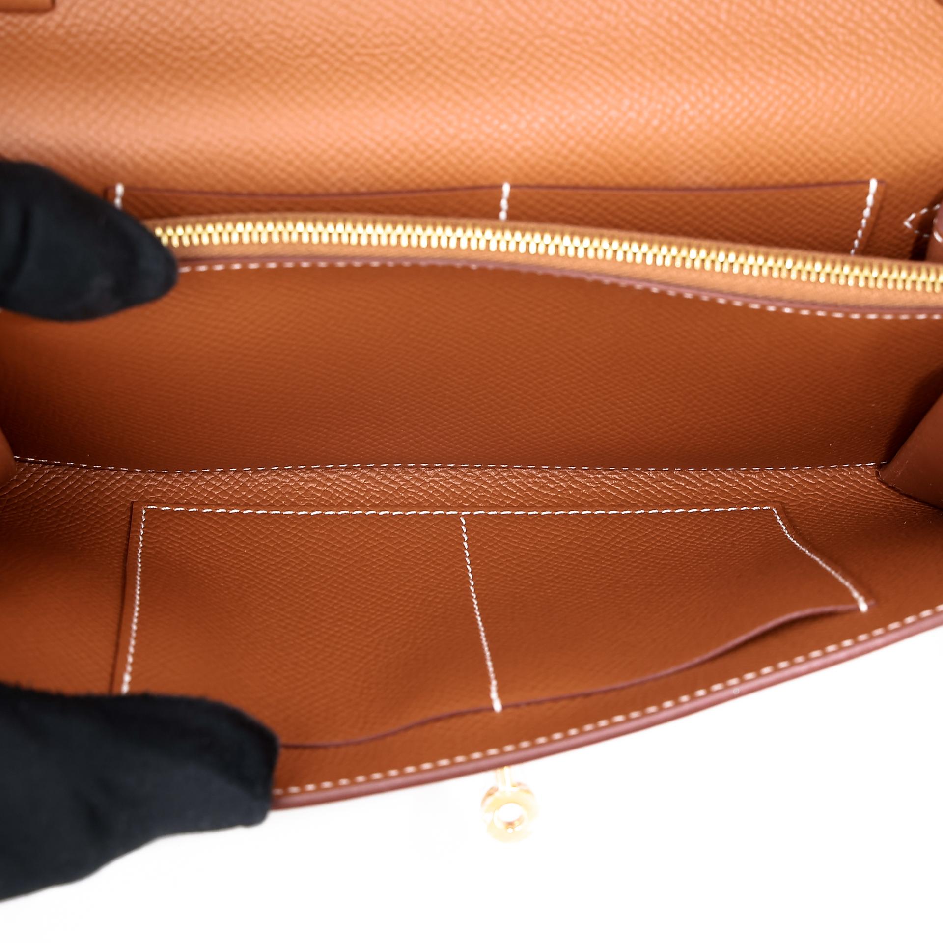 Unused ( Rank NS ) HERMÈS Kelly To Go Wallet Gold (37) Epsom Gold hardware Z (2021) - 16