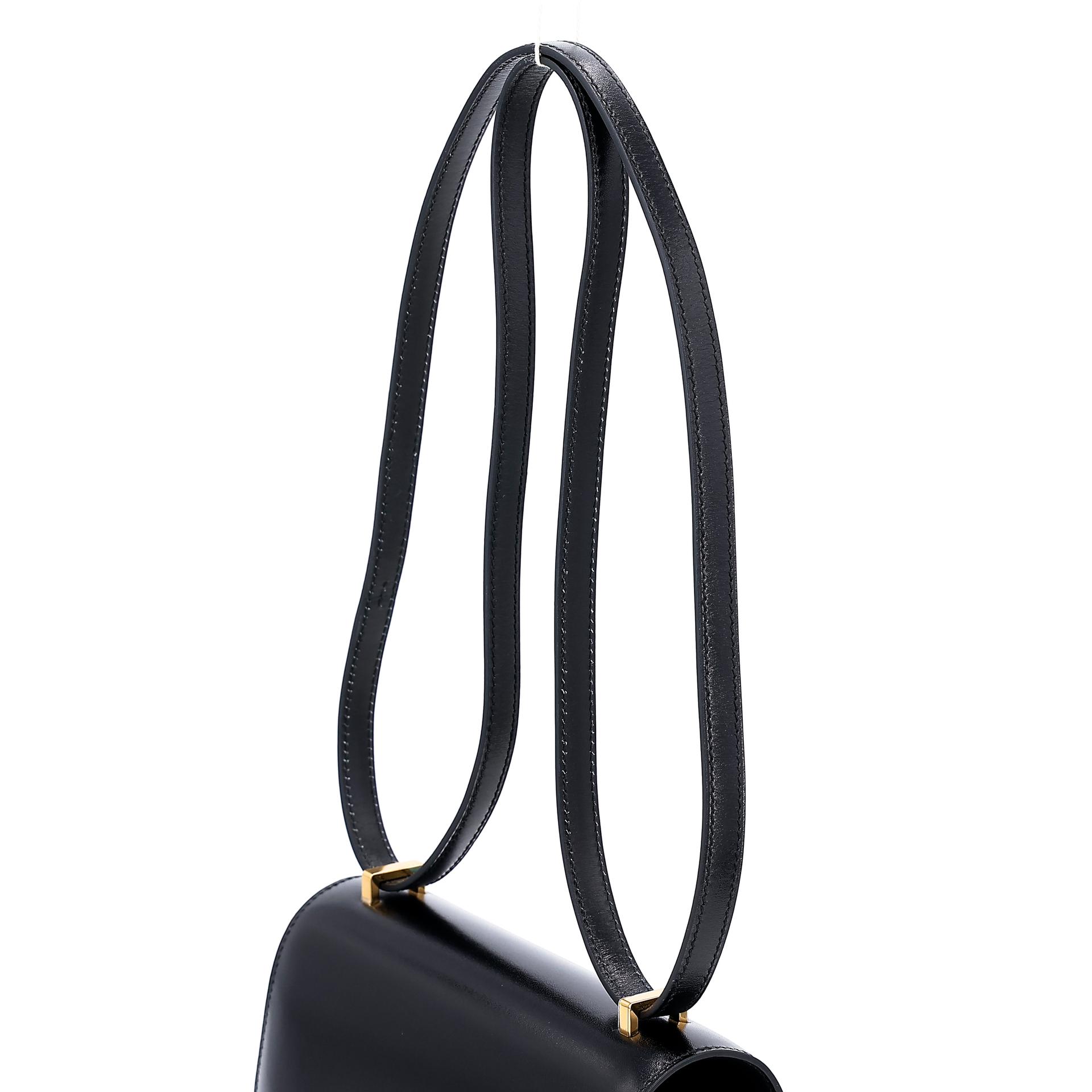 Unused ( Rank NS ) HERMÈS Constance Mini Noir (89) Box-calf Gold hardware U (2022) - 3