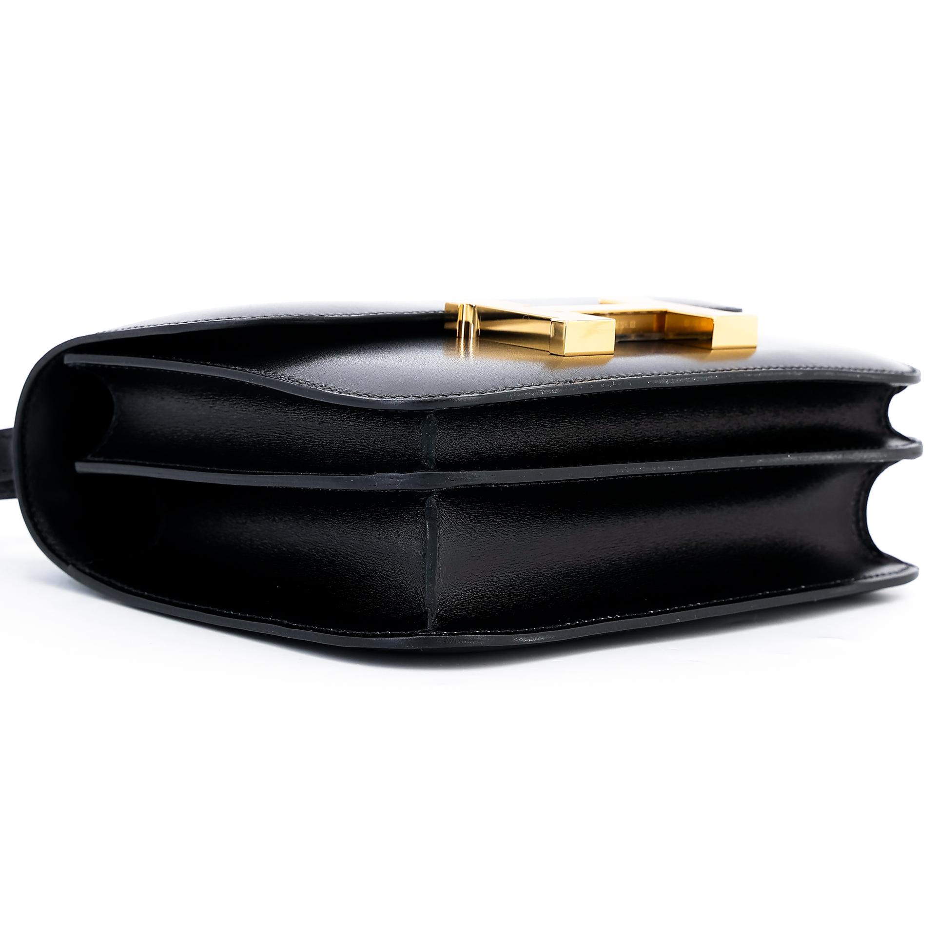 Unused ( Rank NS ) HERMÈS Constance Mini Noir (89) Box-calf Gold hardware U (2022) - 5