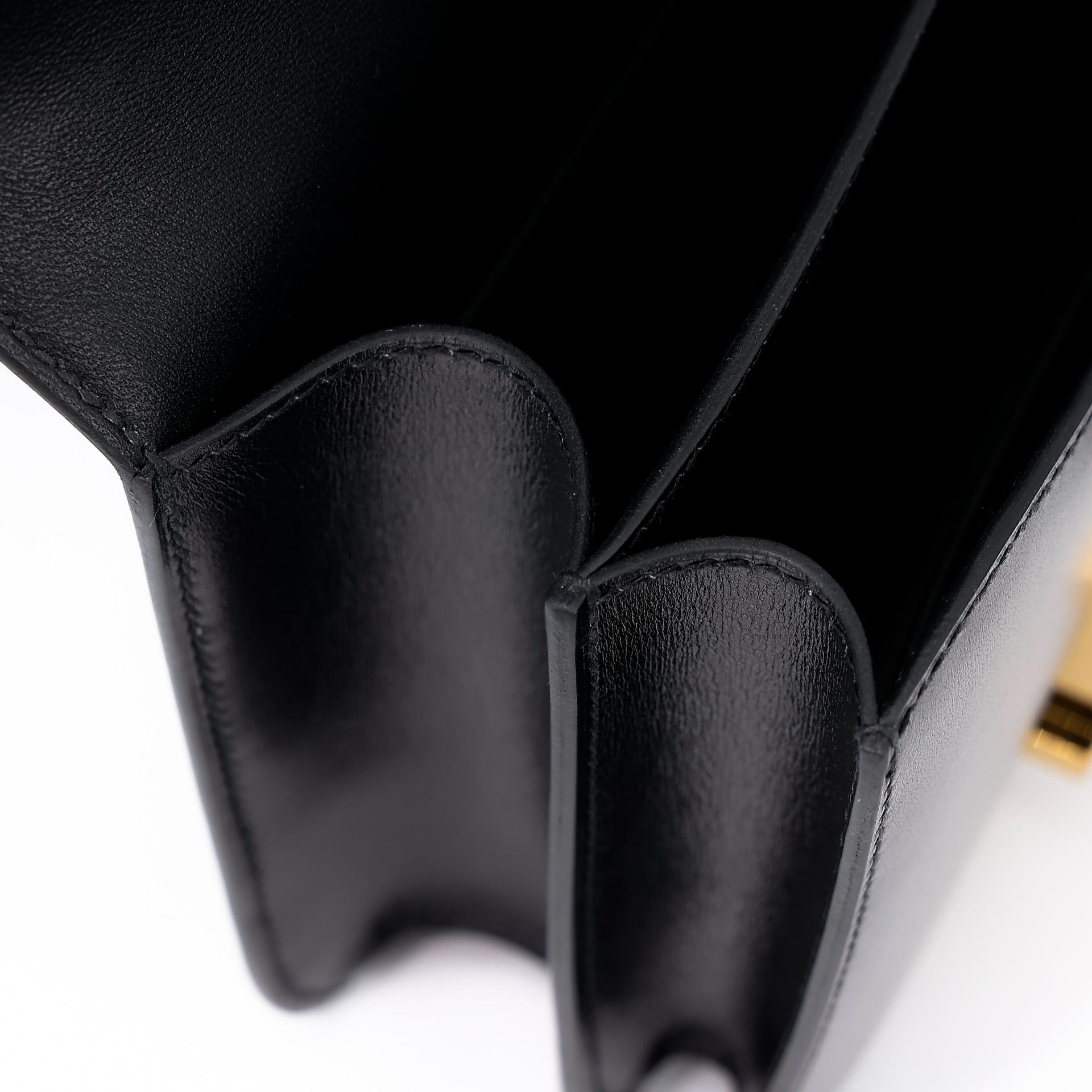 Unused ( Rank NS ) HERMÈS Constance Mini Noir (89) Box-calf Gold hardware U (2022) - 19