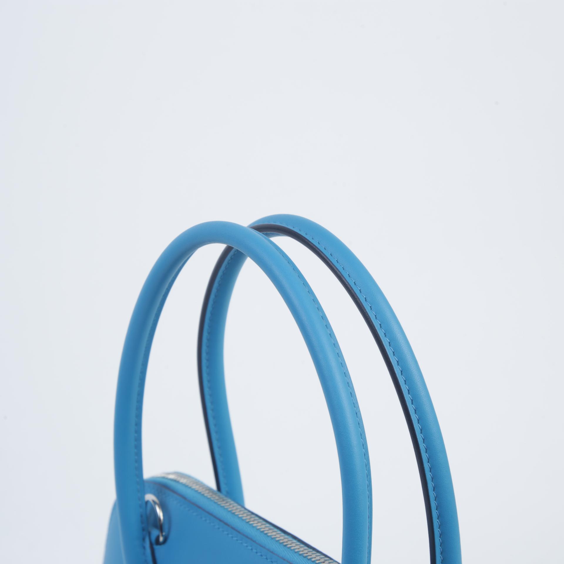 ランク A  HERMÈS エルメス  ボリード27  ブルーフリーダ (0F) スイフト シルバー金具 Z刻印 - 3