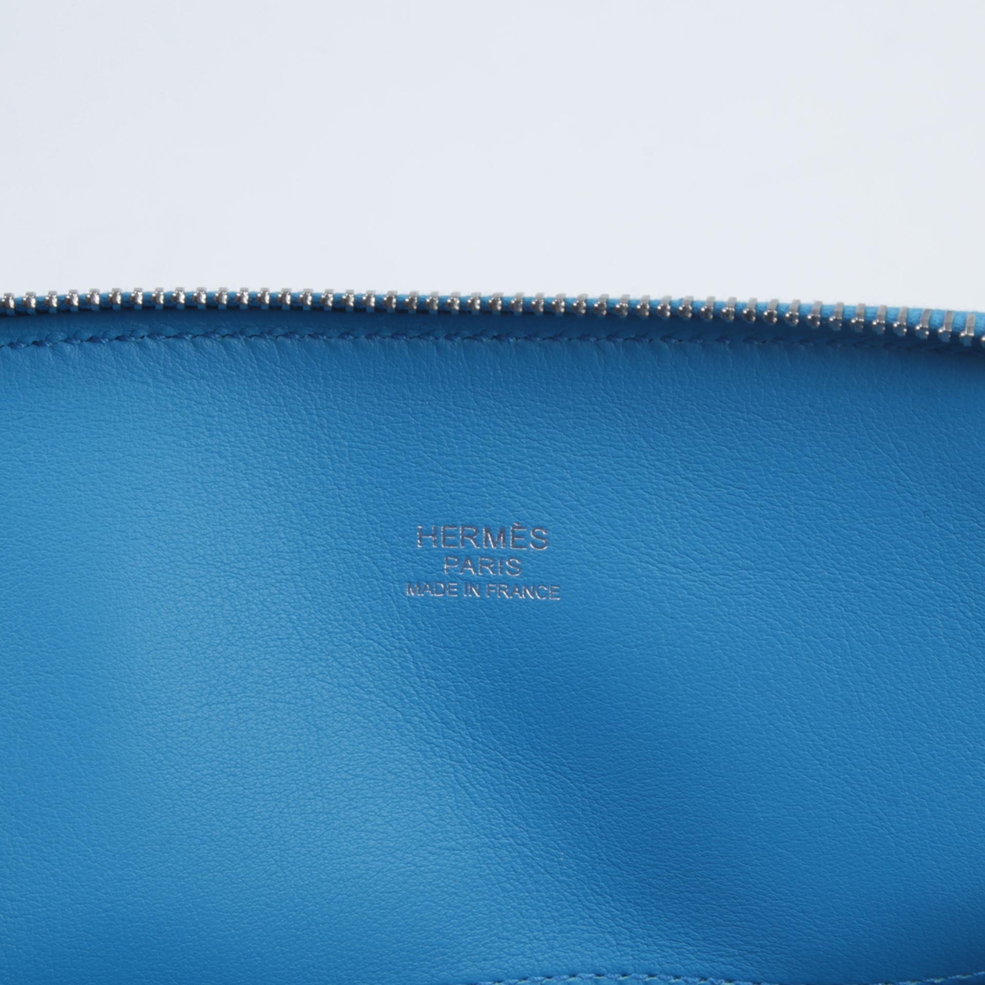 ランク A  HERMÈS エルメス  ボリード27  ブルーフリーダ (0F) スイフト シルバー金具 Z刻印 - 9