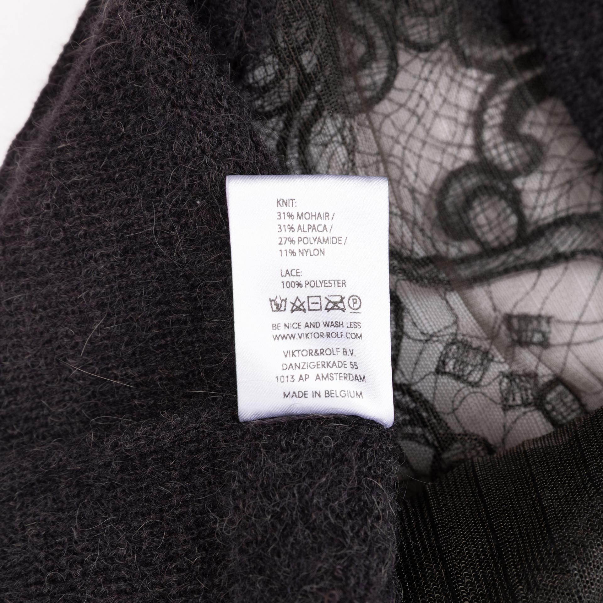 Unused ( Rank NS )VIKTOR & ROLF Graceful Haute Fantaisie Sweater Charcoal - 6