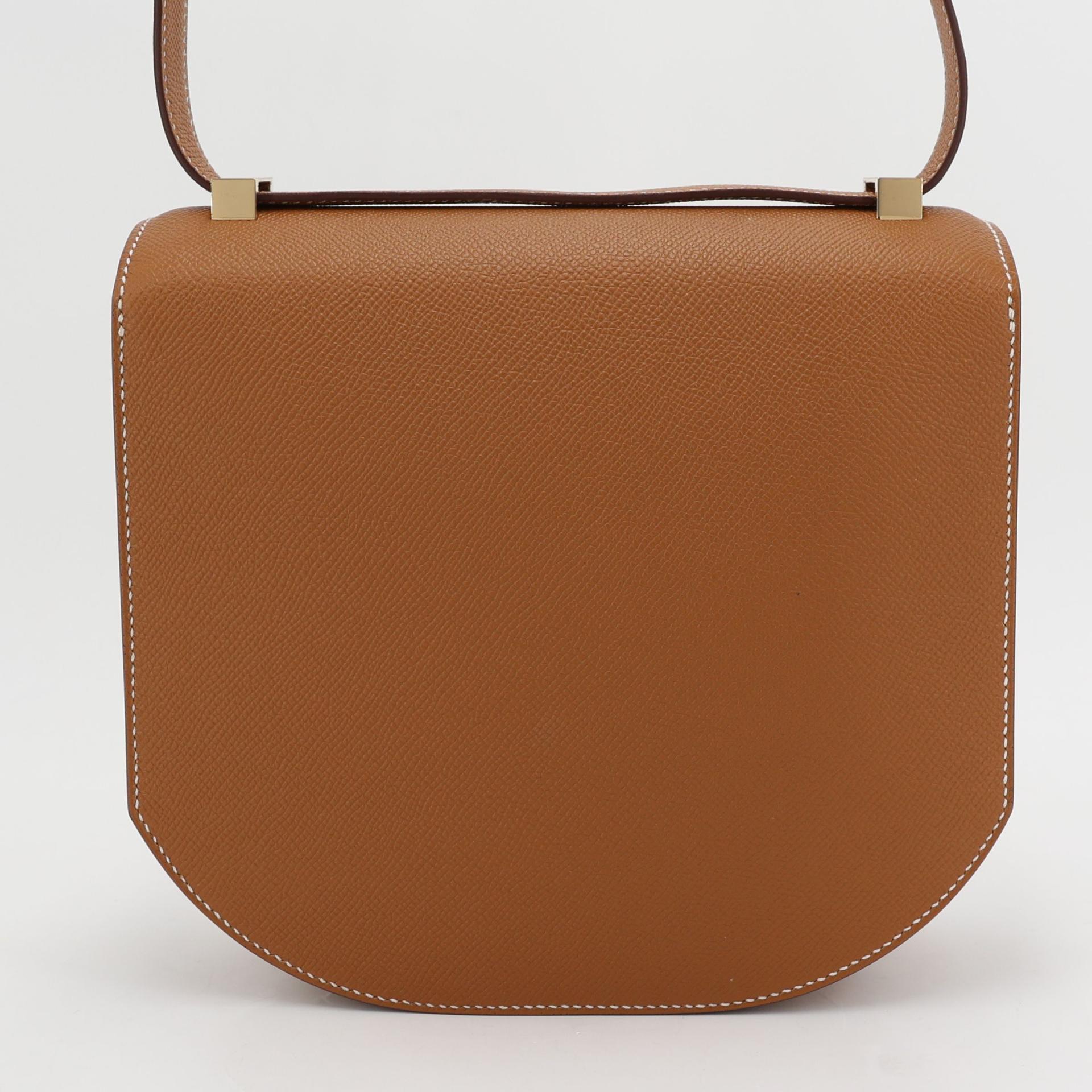 Unused ( Rank NS ) HERMÈS Mosaique Mini Gold (37) Epsom Gold hardware C (2018) - 2