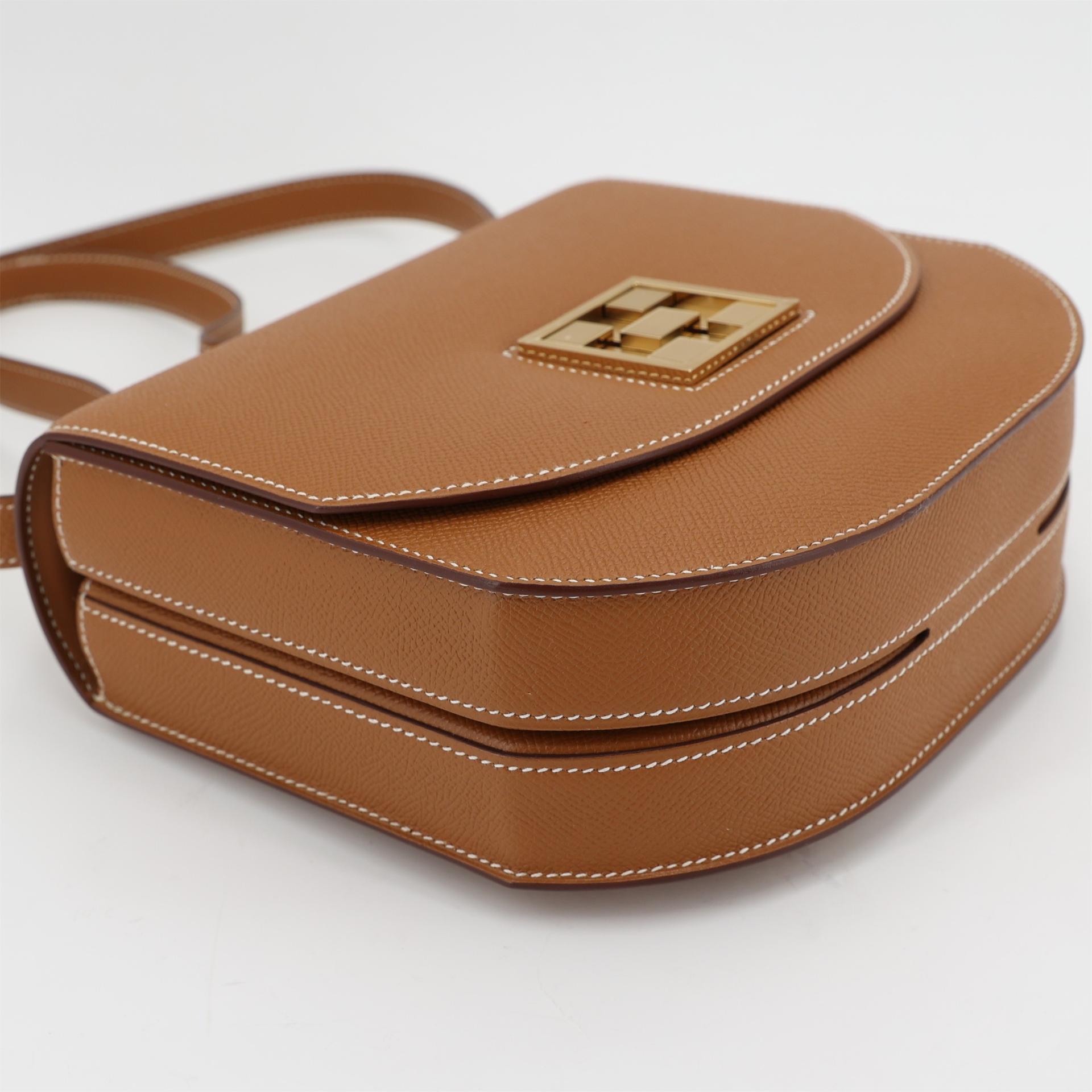 Unused ( Rank NS ) HERMÈS Mosaique Mini Gold (37) Epsom Gold hardware C (2018) - 4
