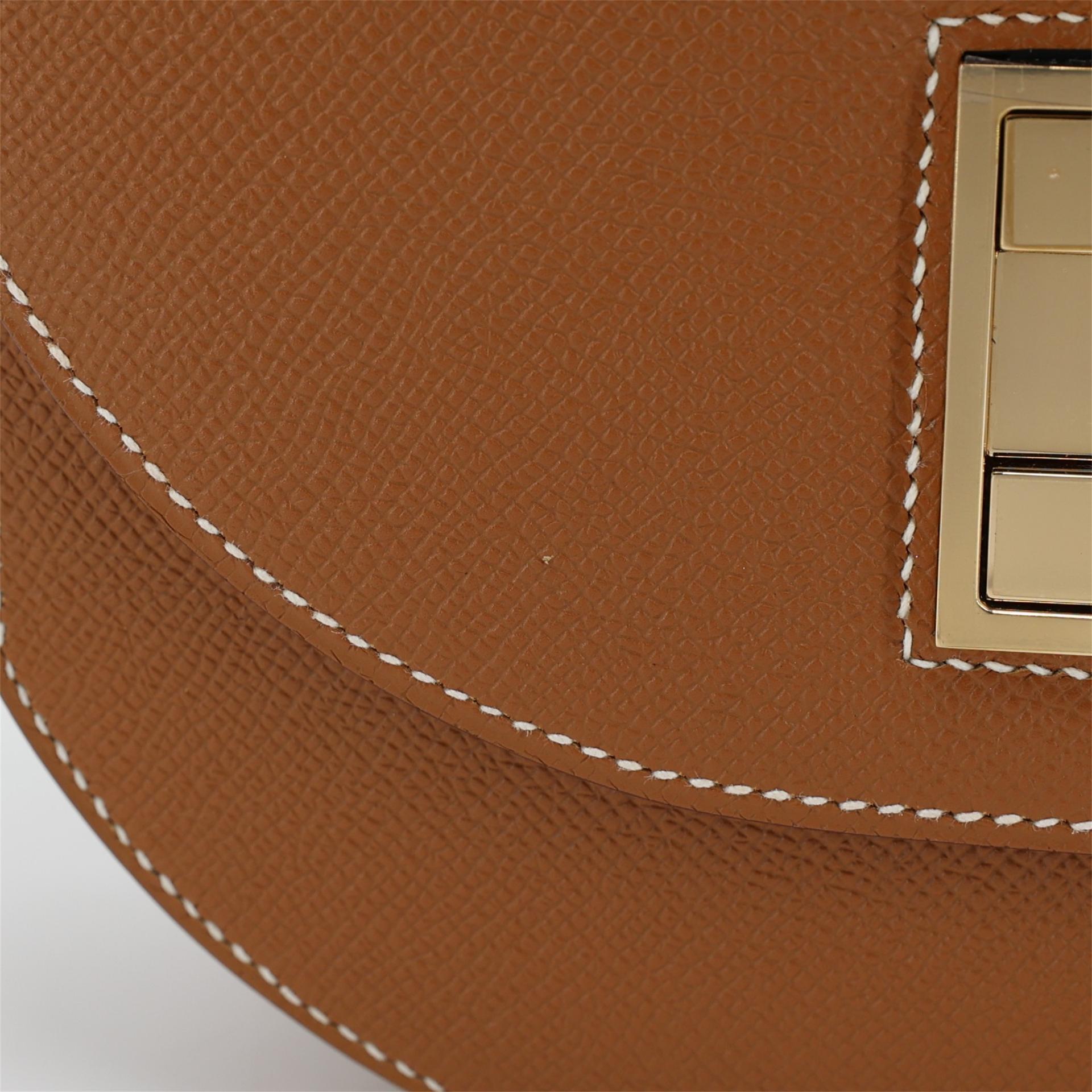 Unused ( Rank NS ) HERMÈS Mosaique Mini Gold (37) Epsom Gold hardware C (2018) - 9