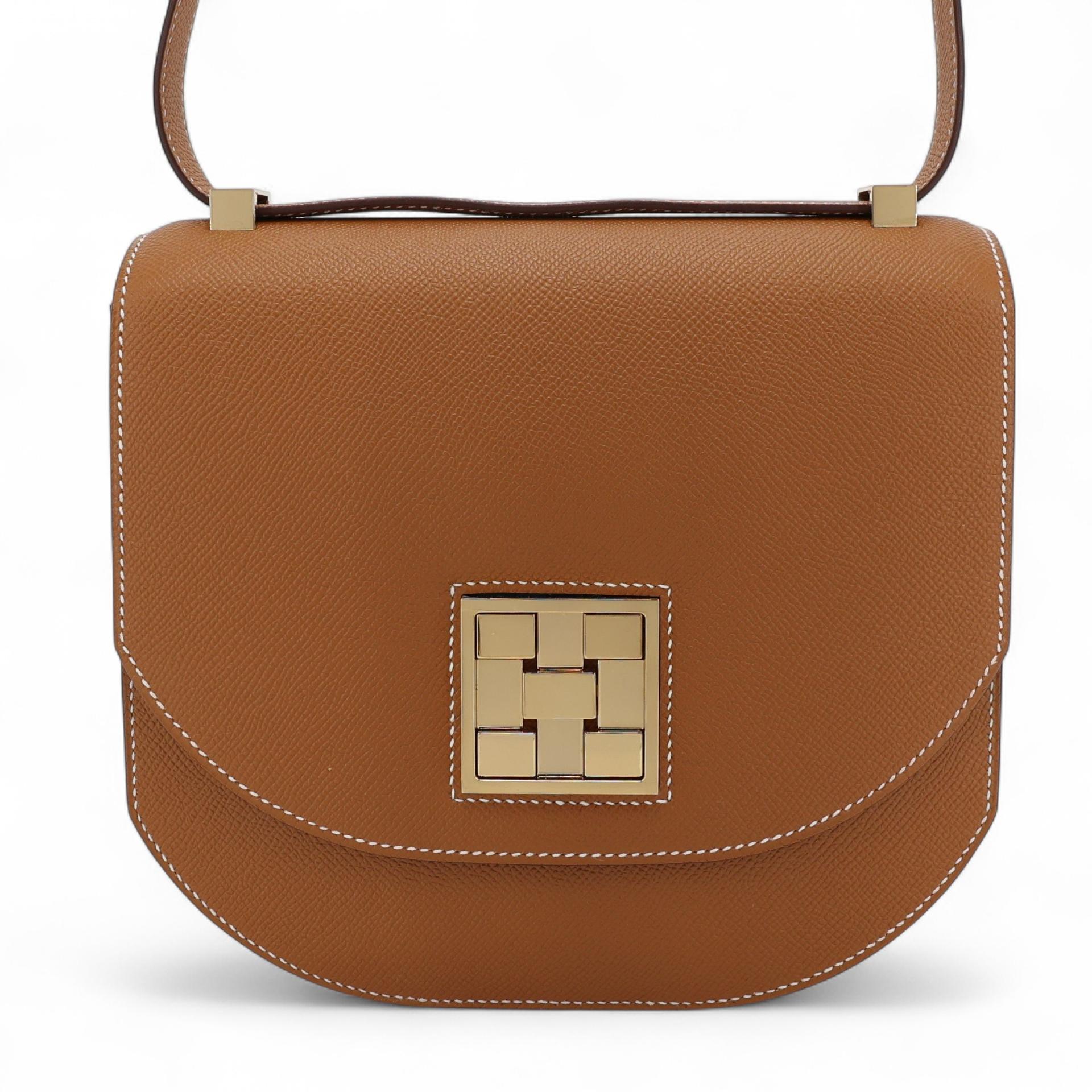 Unused ( Rank NS ) HERMÈS Mosaique Mini Gold (37) Epsom Gold hardware C (2018) - 1