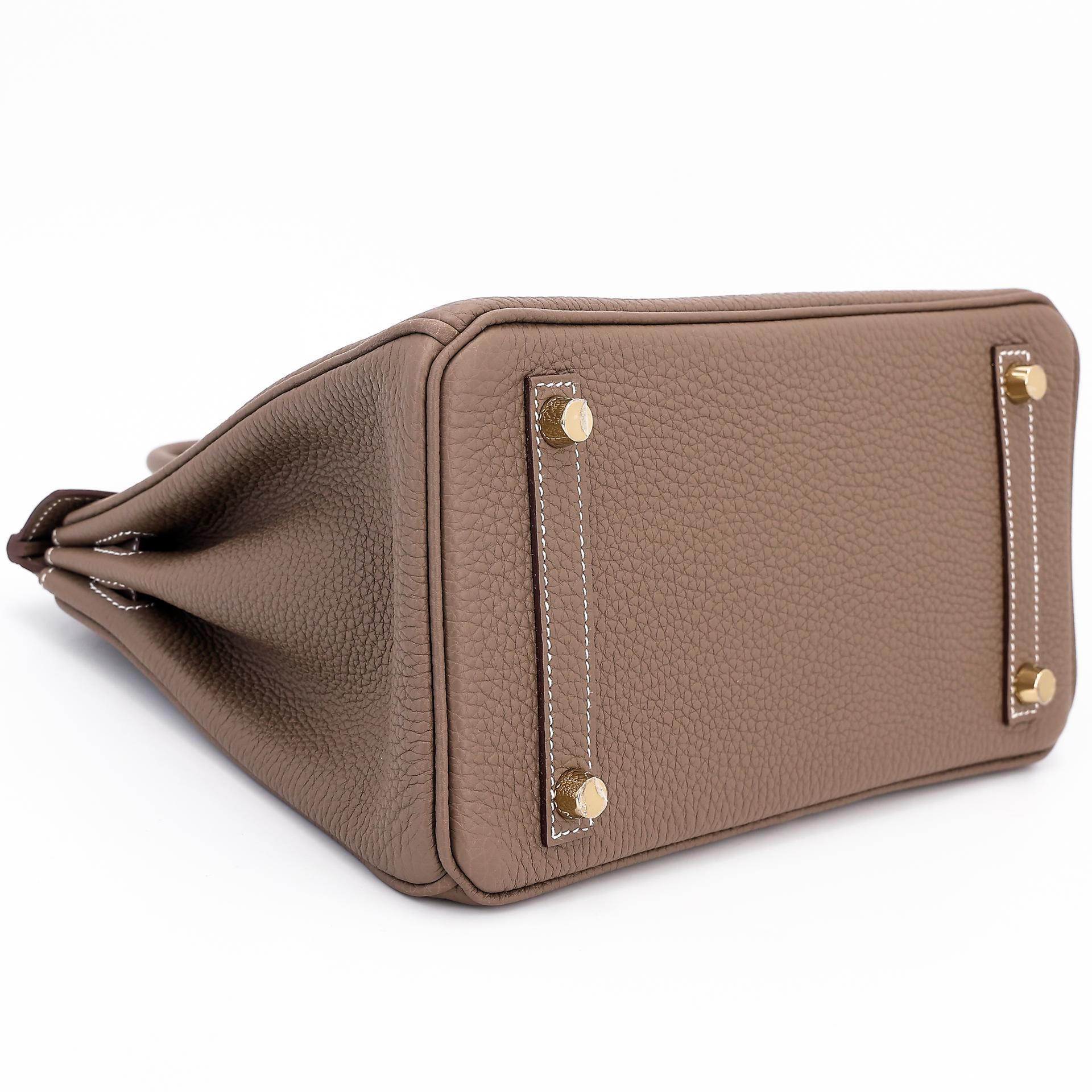 ランク N 新品  HERMÈS エルメス  バーキン25 エトゥープ (18) トゴ ゴールド金具 W刻印 - 5