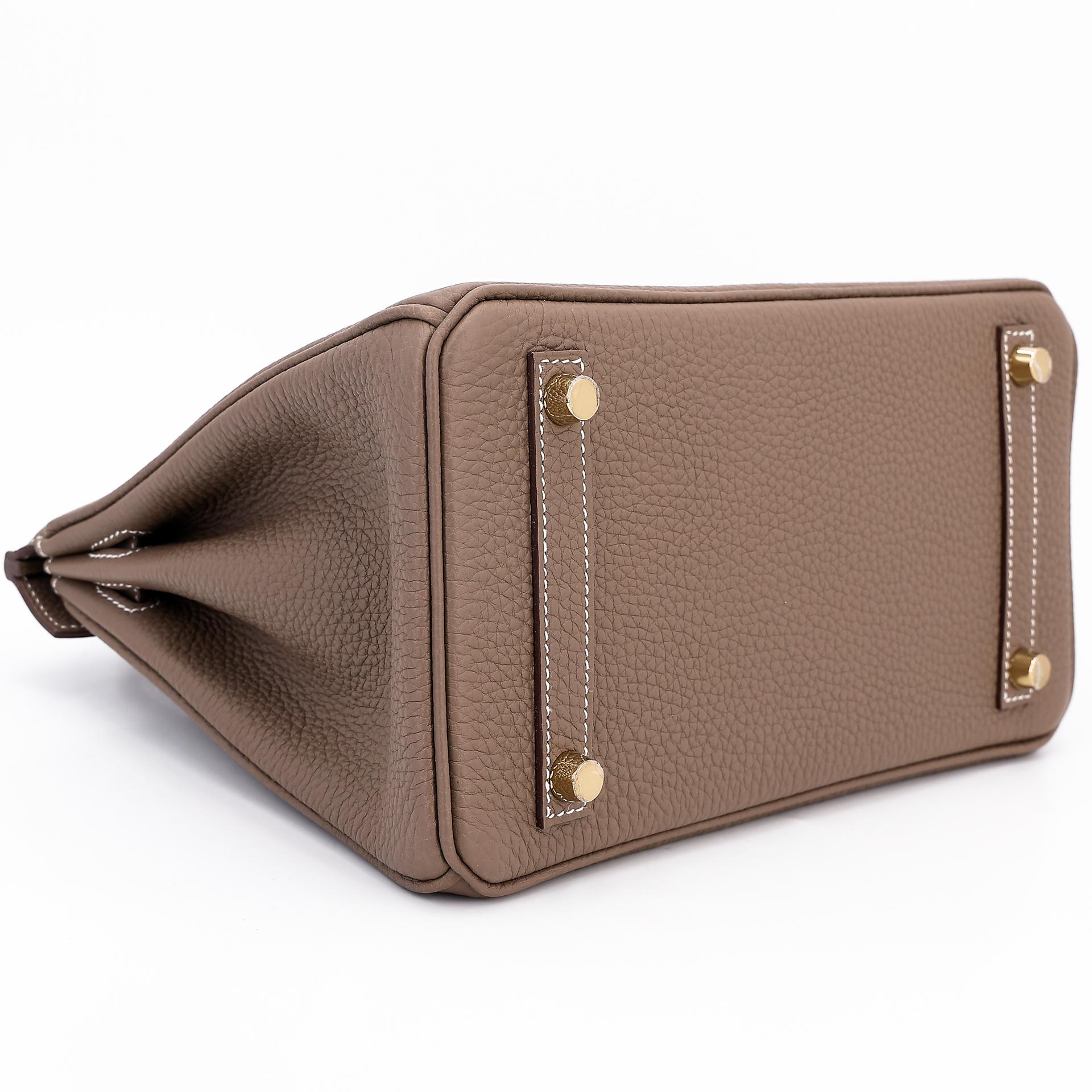 ランク N 新品  HERMÈS エルメス  バーキン25 エトゥープ (18) トゴ ゴールド金具 W刻印 - 7