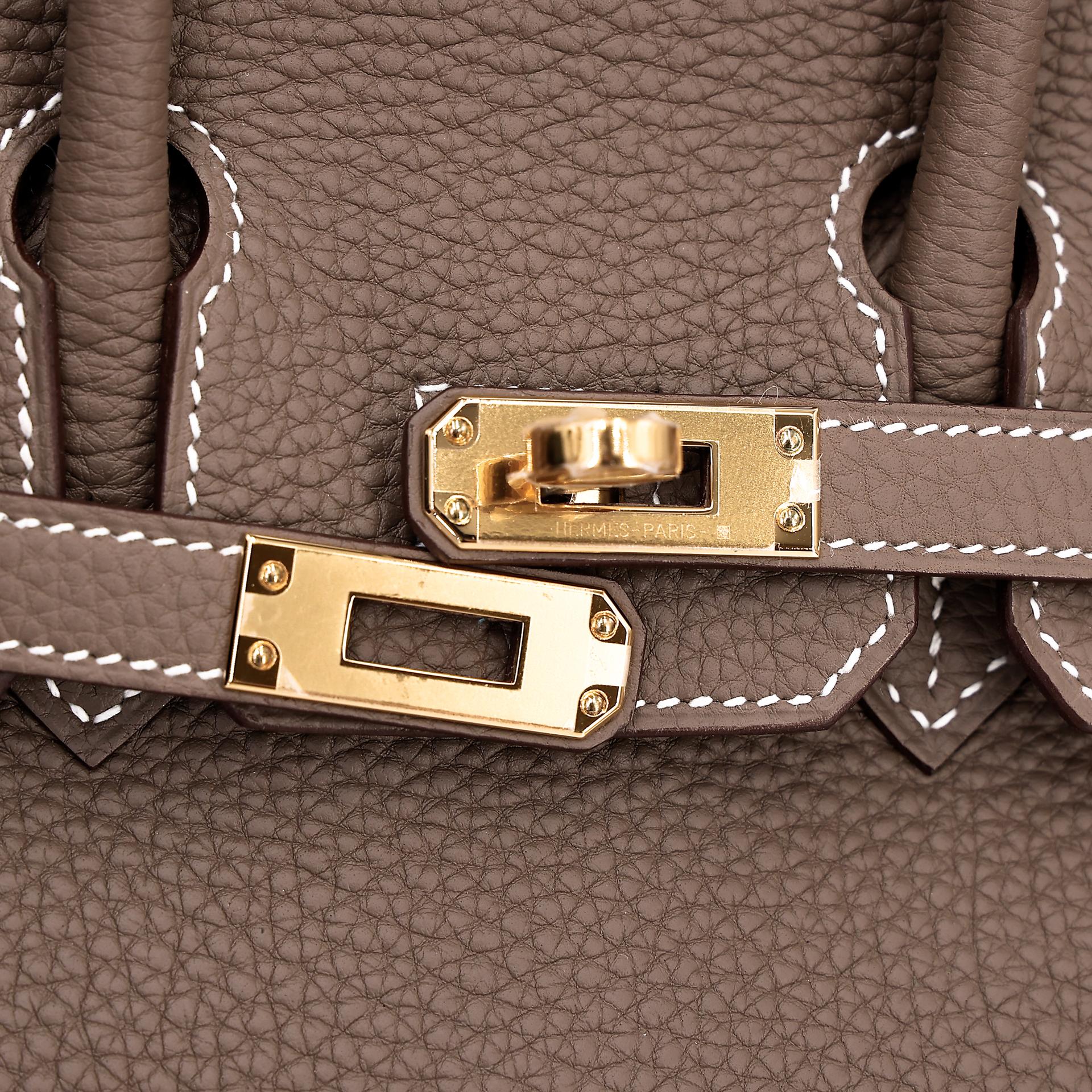 ランク N 新品  HERMÈS エルメス  バーキン25 エトゥープ (18) トゴ ゴールド金具 W刻印 - 8