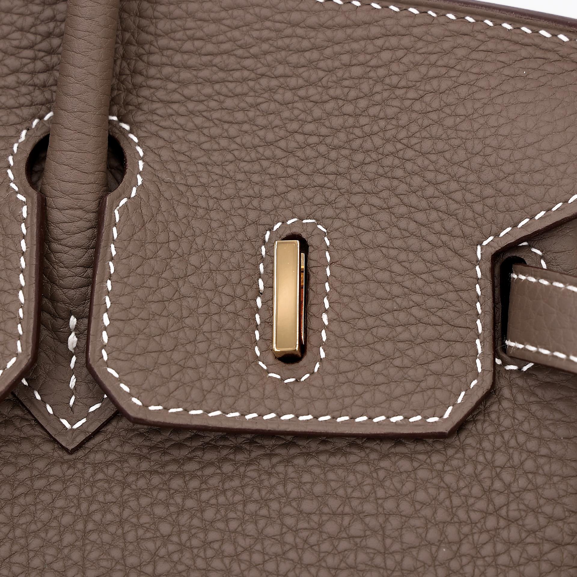 ランク N 新品  HERMÈS エルメス  バーキン25 エトゥープ (18) トゴ ゴールド金具 W刻印 - 9