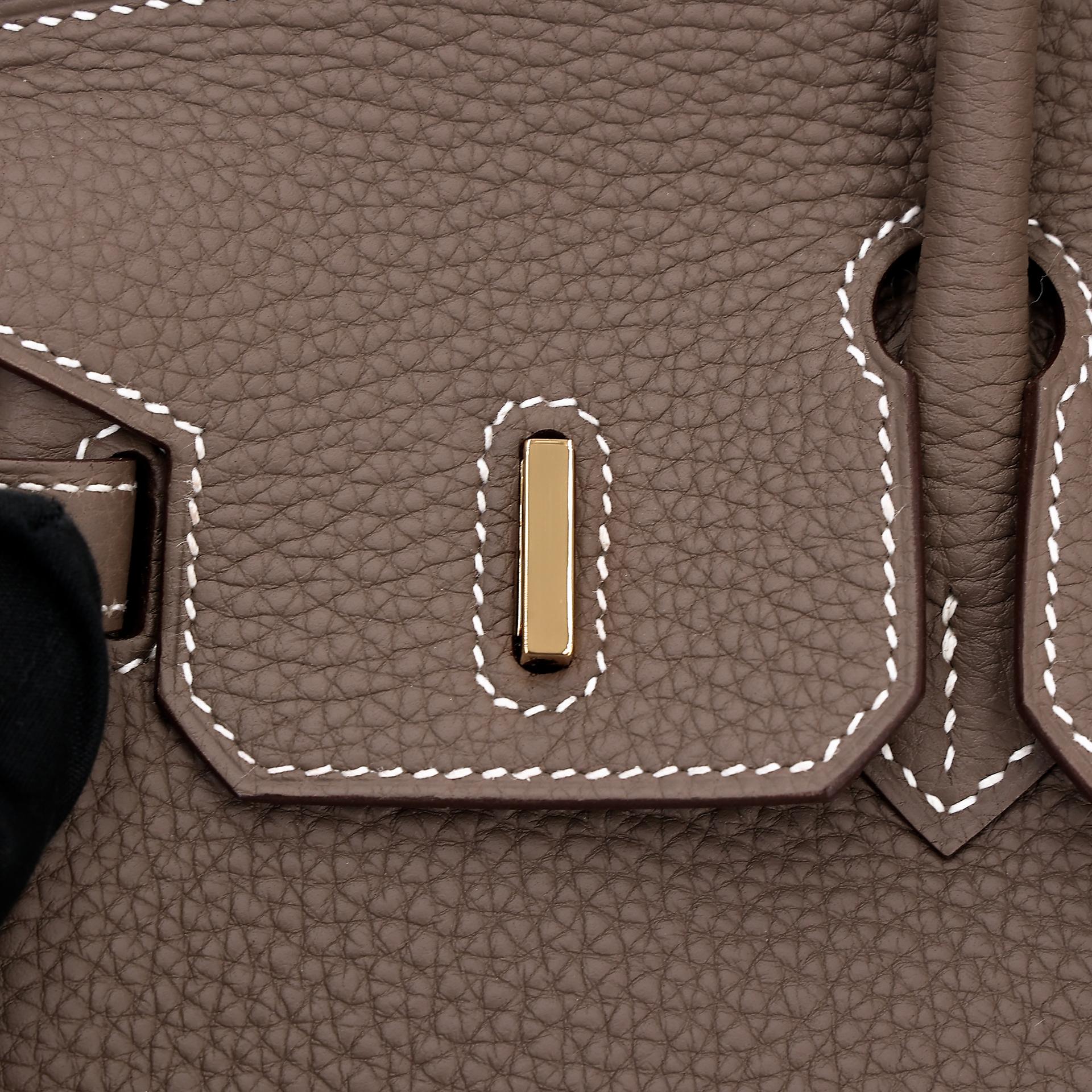 ランク N 新品  HERMÈS エルメス  バーキン25 エトゥープ (18) トゴ ゴールド金具 W刻印 - 10