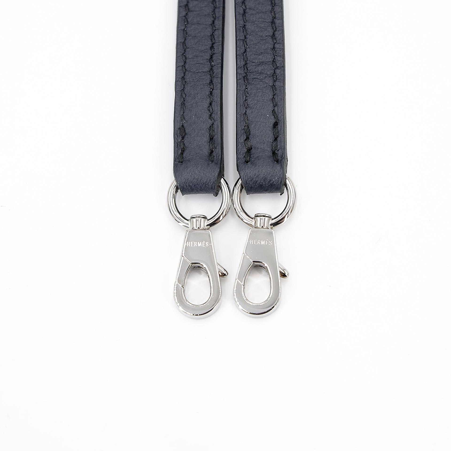 Excellent ( Rank SA )  HERMÈS  Mini Kelly II Bleu Indigo (76) Epsom Palladium hardware A (2017) - 19