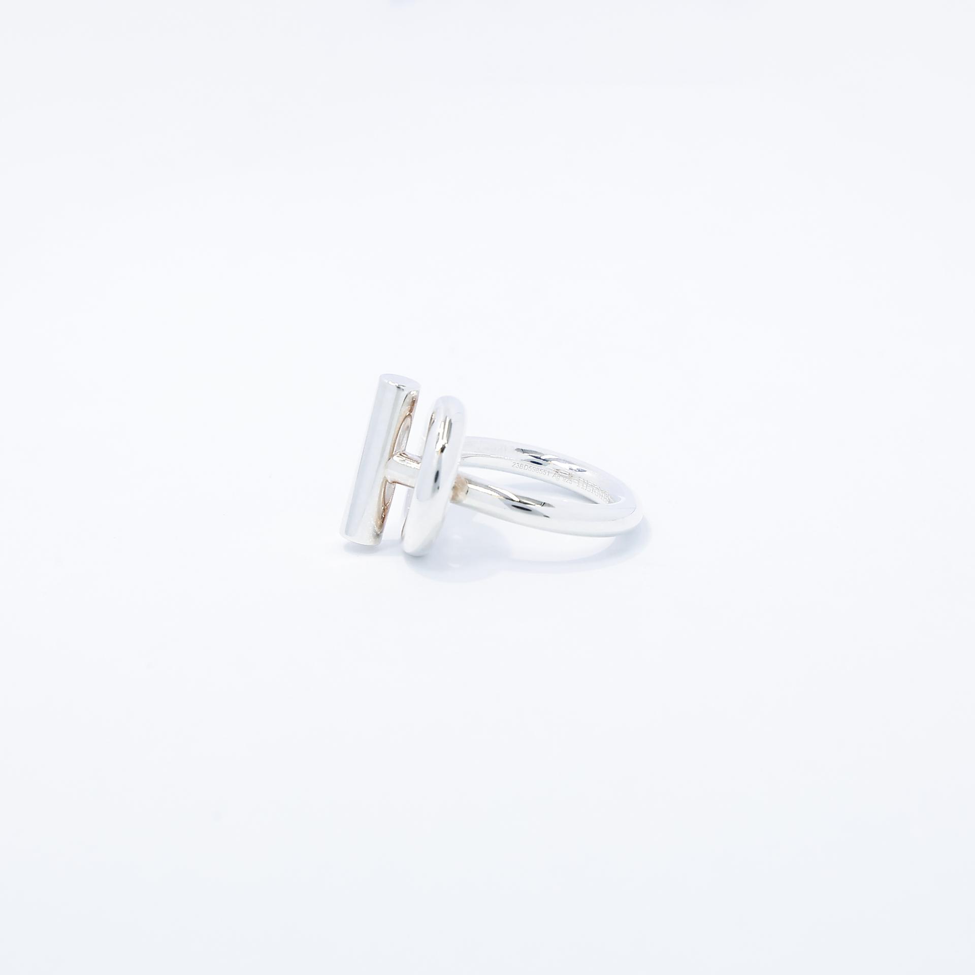 Brand New ( Rank N ) HERMÈS Croisette ring Silver Silver 925  Unidentified - 3