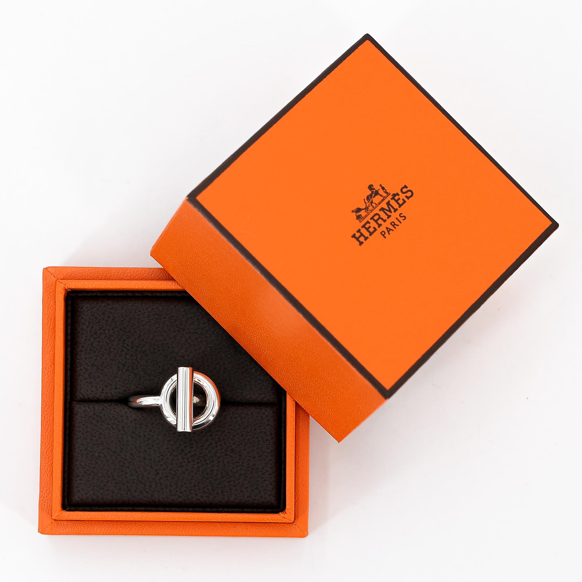 Brand New ( Rank N ) HERMÈS Croisette ring Silver Silver 925  Unidentified - 8