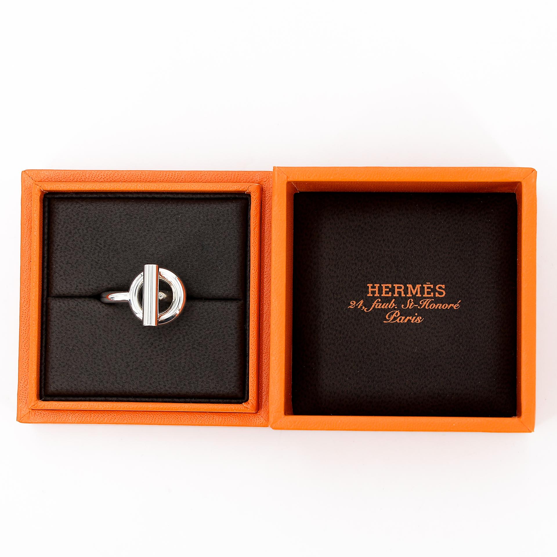 Brand New ( Rank N ) HERMÈS Croisette ring Silver Silver 925  Unidentified - 9