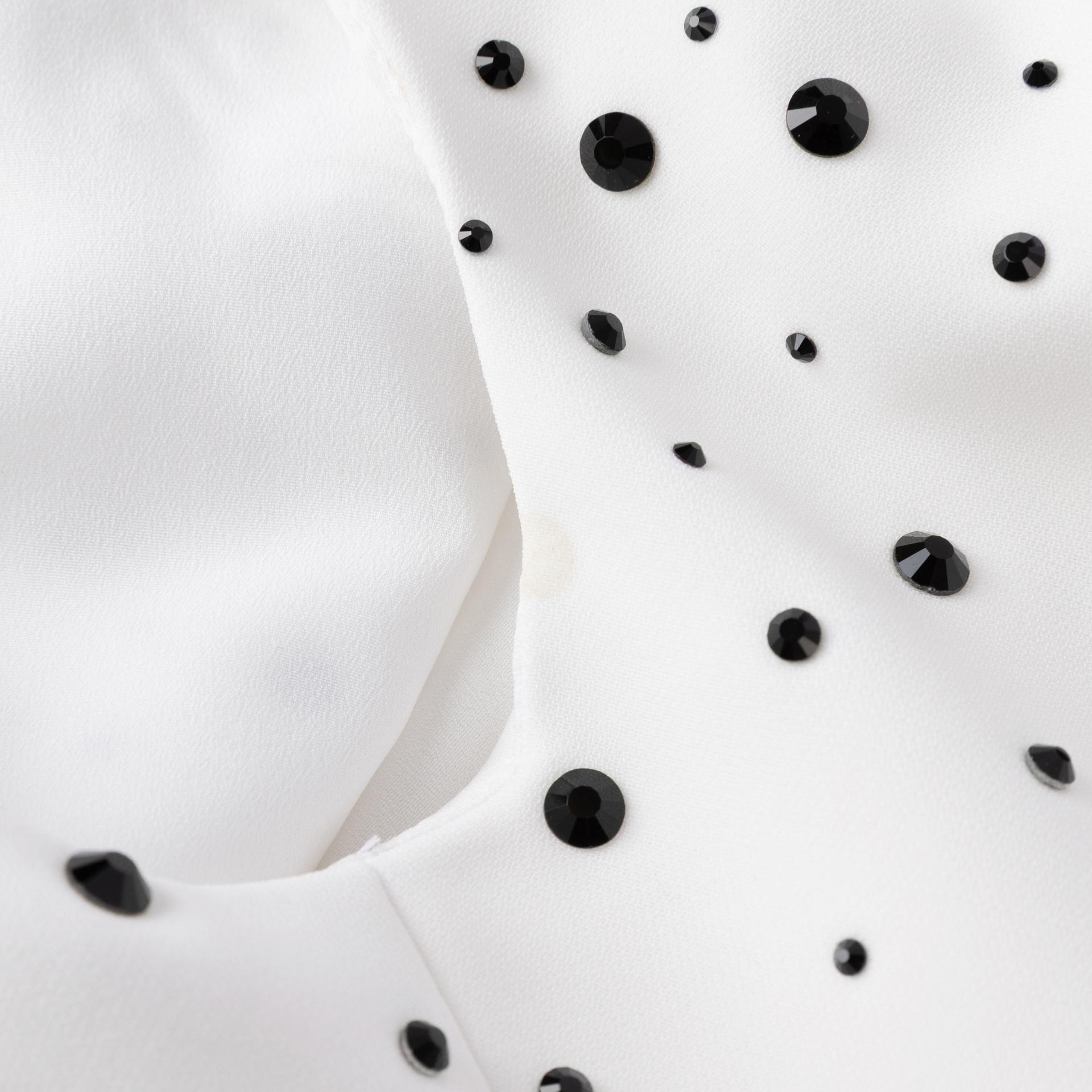 Unused ( Rank NS )JEAN-LOUIS SABAJI One-Shoulder Crêpe Dress White - 5