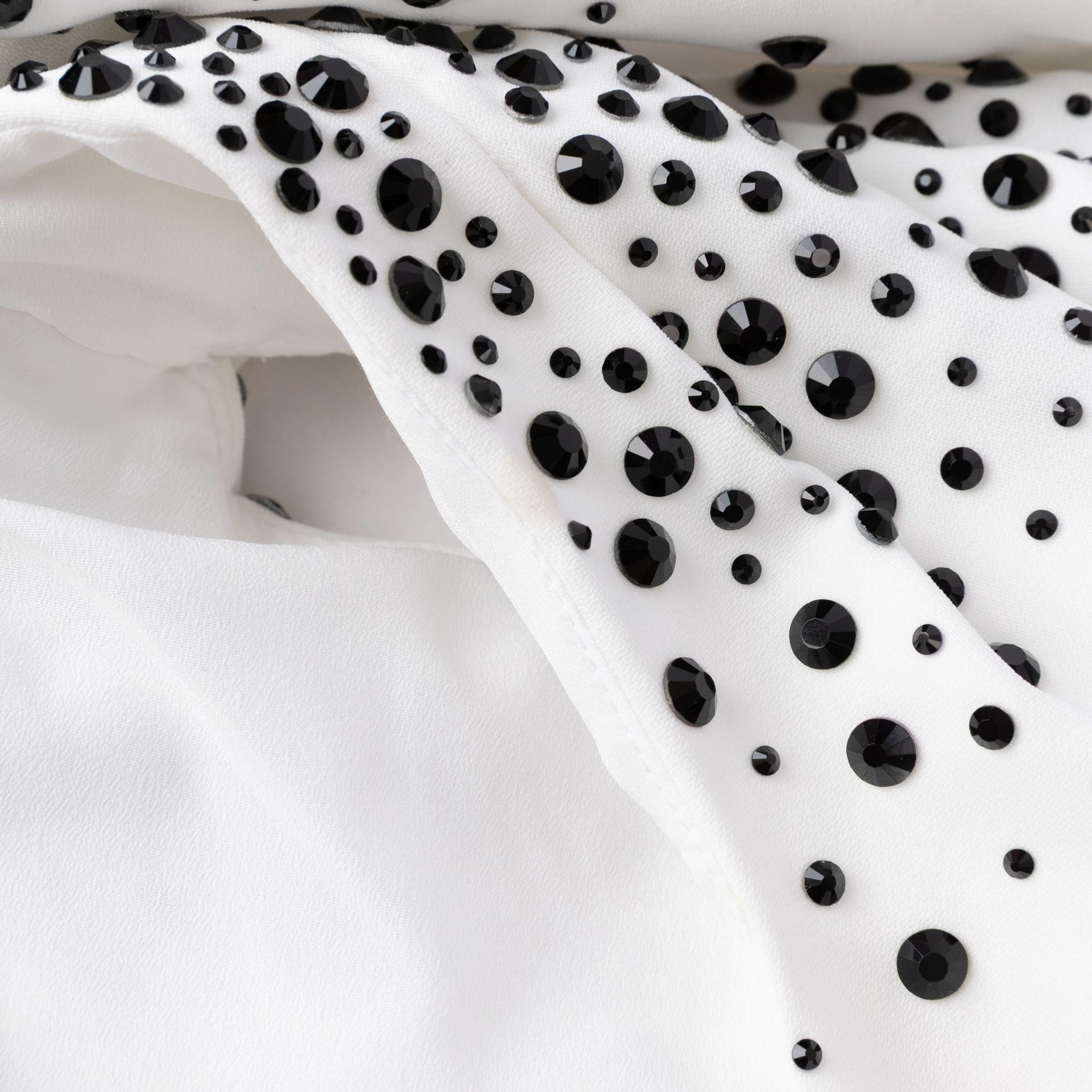 Unused ( Rank NS )JEAN-LOUIS SABAJI One-Shoulder Crêpe Dress White - 6