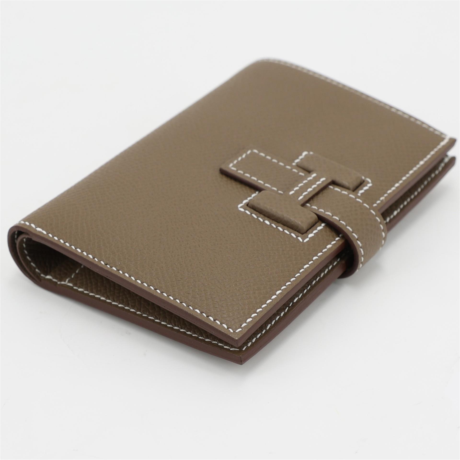 ランク N 新品 HERMÈS エルメス ニュー H パッサン コンパクトウォレット エトゥープ (18) エプソン K刻印 - 3