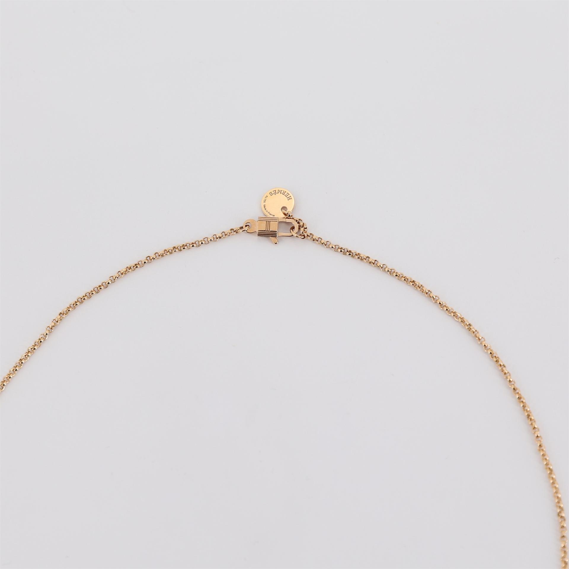 Brand New ( Rank N ) HERMÈS Clou d'H Pendant Rose Gold Rose Gold - 3