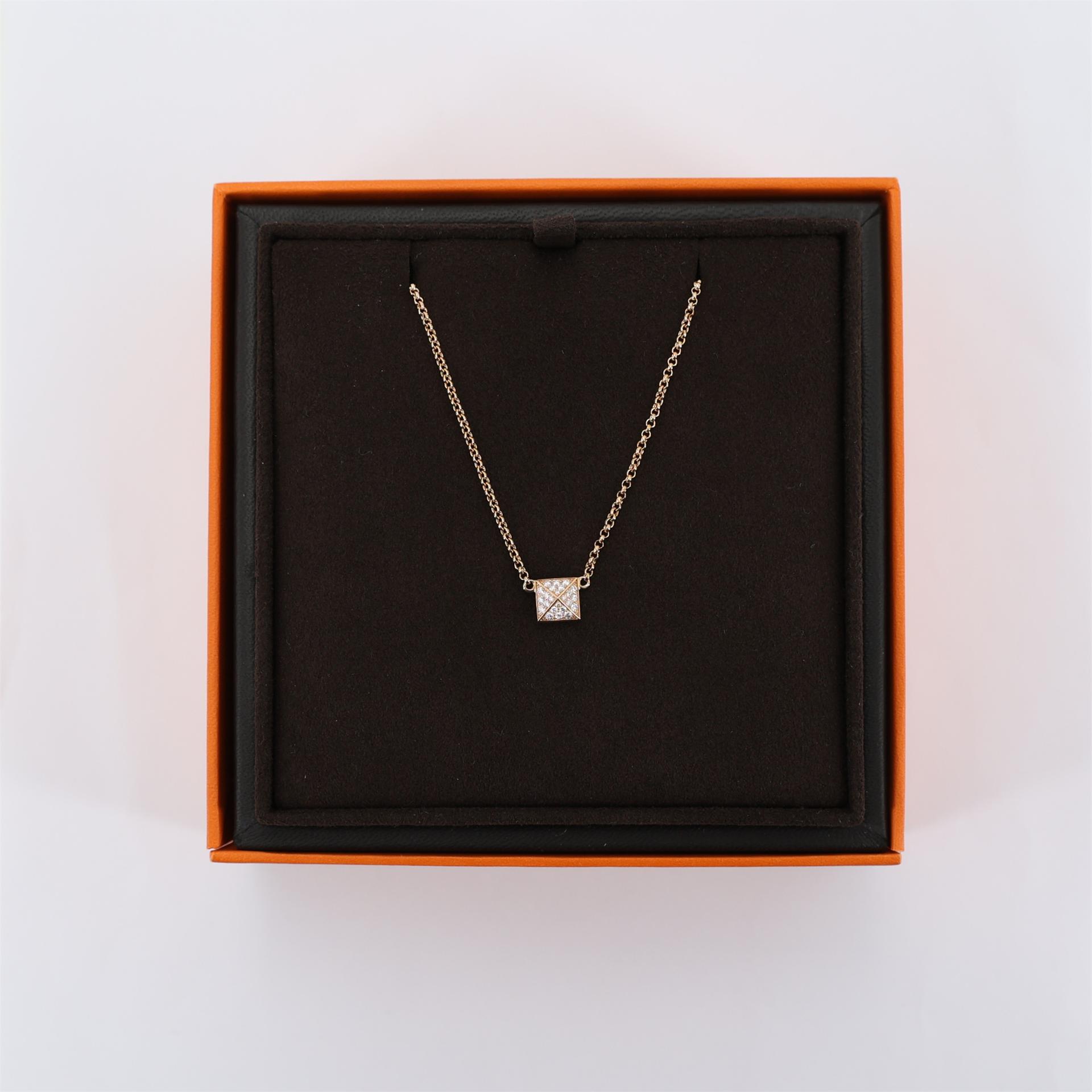 Brand New ( Rank N ) HERMÈS Clou d'H Pendant Rose Gold Rose Gold - 7